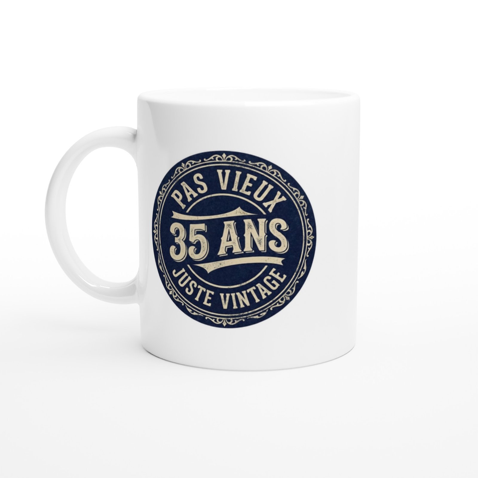 Mug 35 Ans anniversaire Fun Pas Vieux Juste Vintage – Idée Cadeau Original