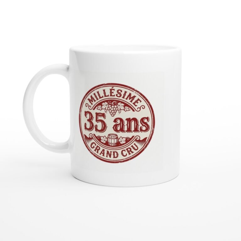 Mug 35 ans anniversaire Grand Cru 35 Ans - Idée Cadeau Original