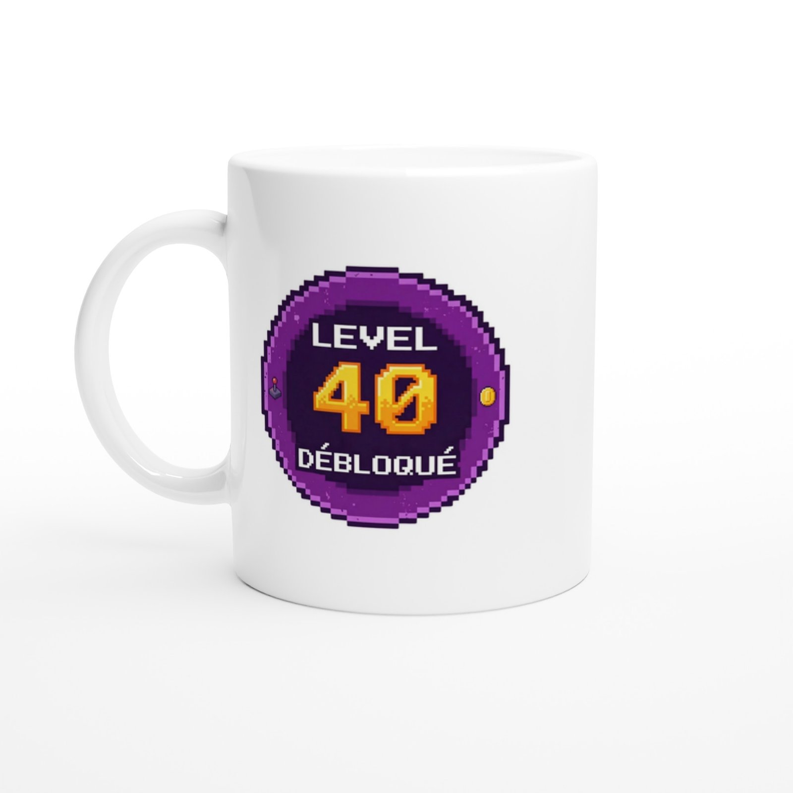 Mug 40 ans anniversaire fun Level 40 Débloqué – Idée Cadeau Original