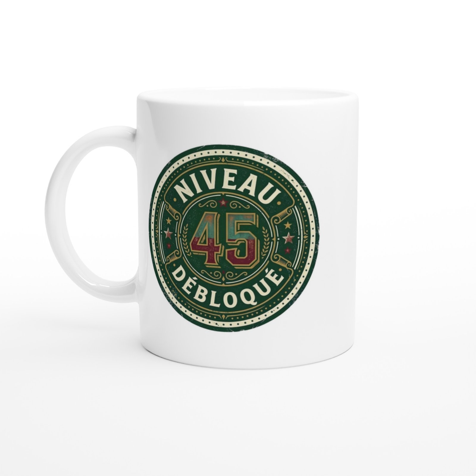 Mug 45 ans anniversaire Niveau 45 Débloqué Mug 45 ans anniversaire Niveau 45 Débloqué – Idée Cadeau Original