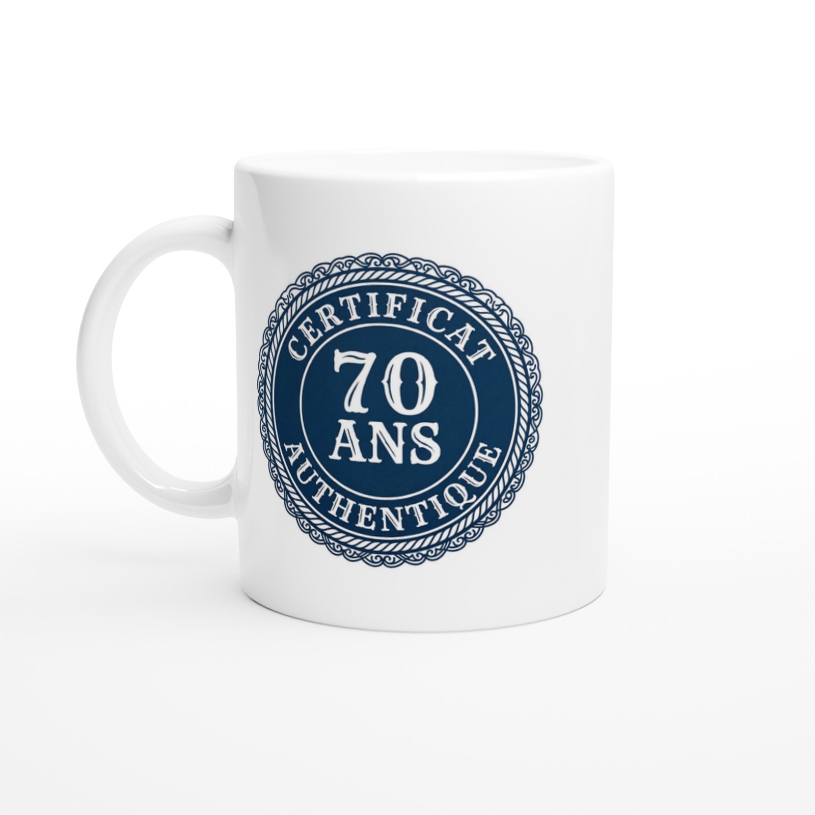Mug 70 Ans anniversaire certificat Authentique – Idée Cadeau Original