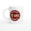 Mug 70 ans anniversaire Mission 70 Ans Accomplie – Idée Cadeau Original