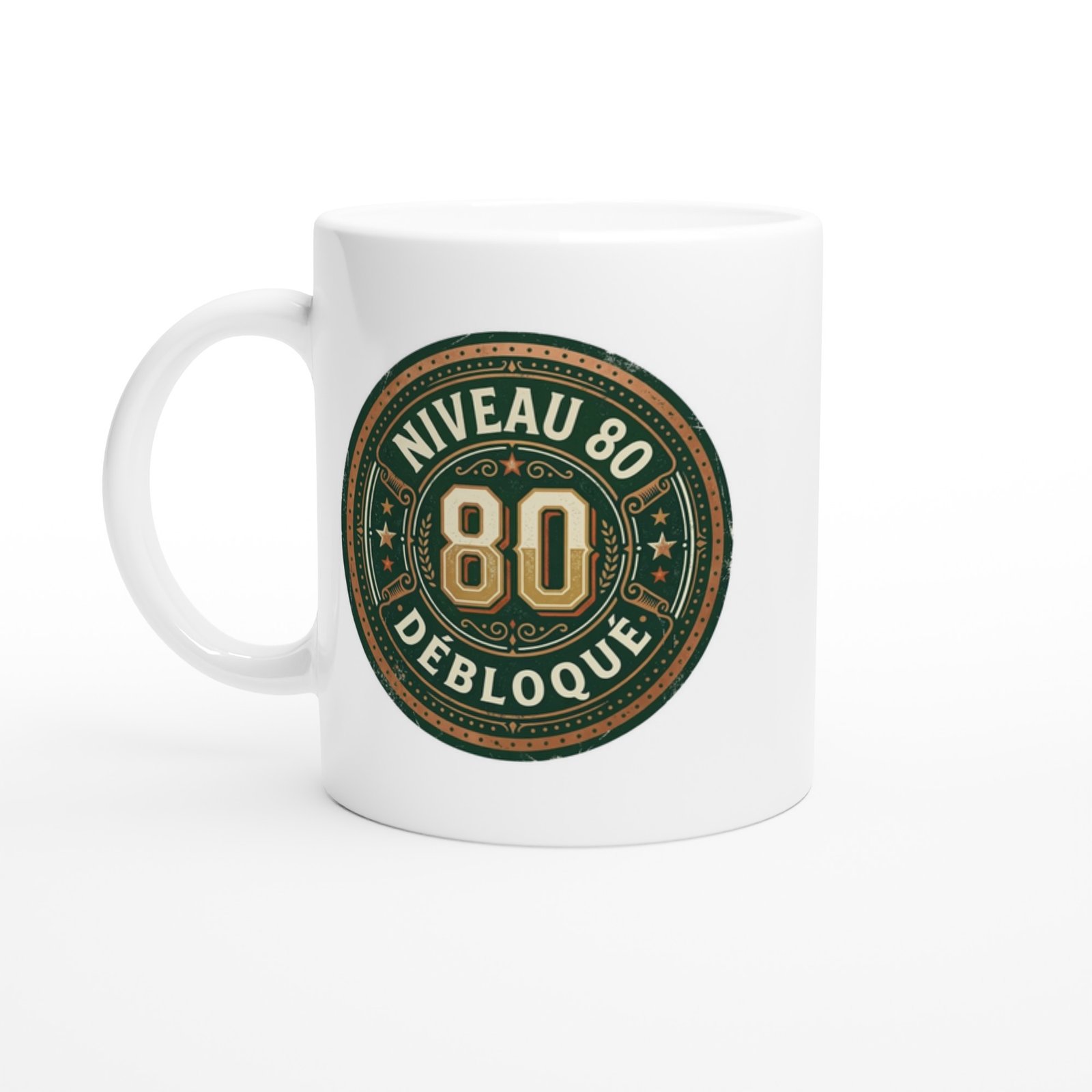Mug 80 ans anniversaire Niveau 80 Débloqué – Idée Cadeau Original
