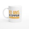 Mug 80 ans au compteur – Idée Cadeau Original