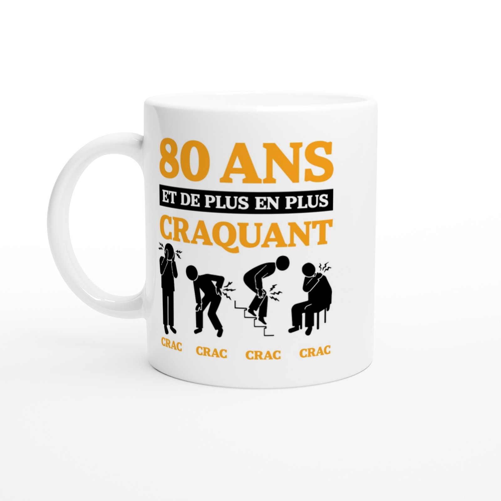 Mug 80 ans de plus en plus craquant – Idée Cadeau Original