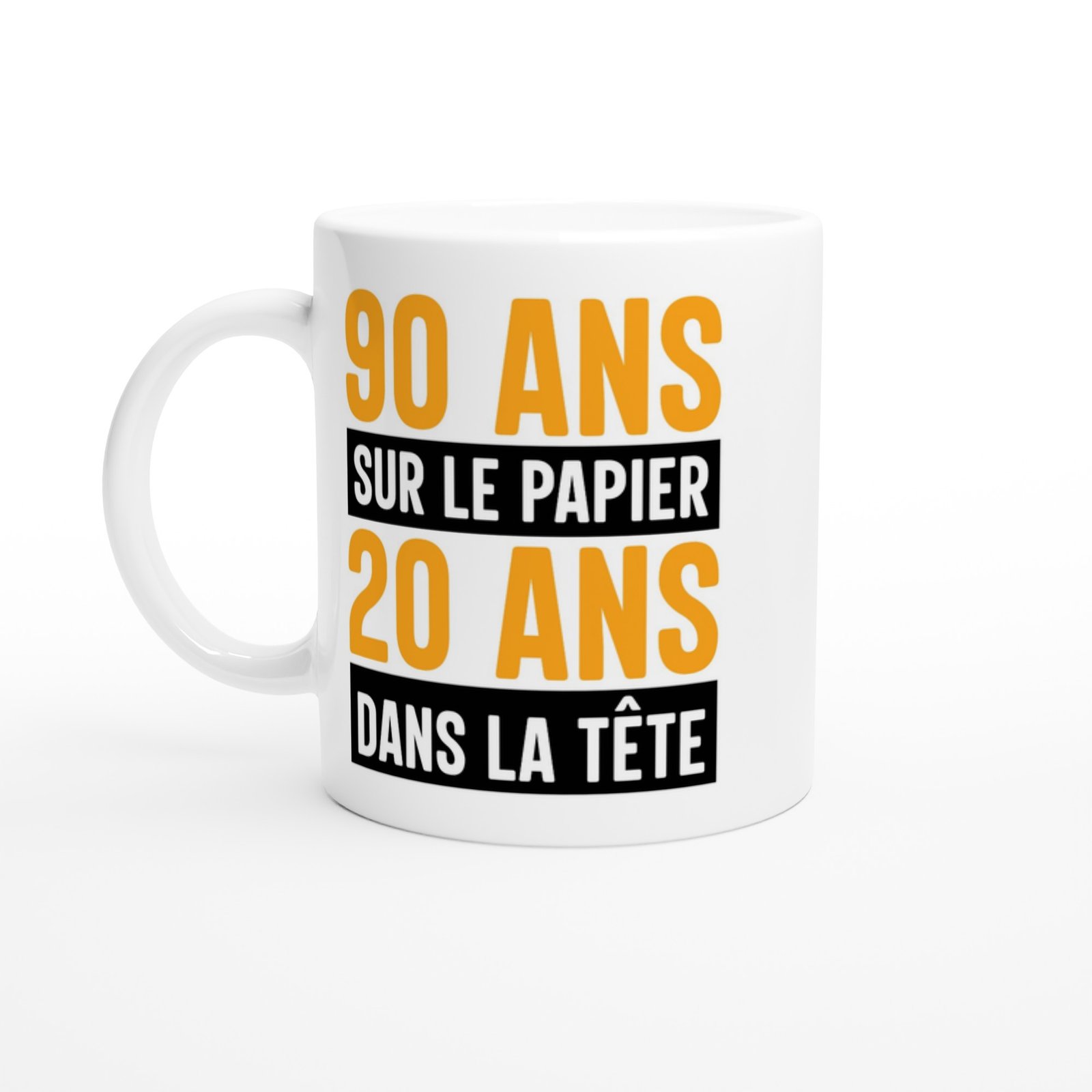 Mug 90 ans sur le papier Mug 90 ans sur le papier – Idée Cadeau Original