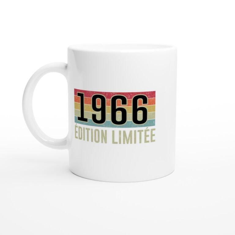 Mug Année de Naissance 1966 - Tasse Vintage Anniversaire