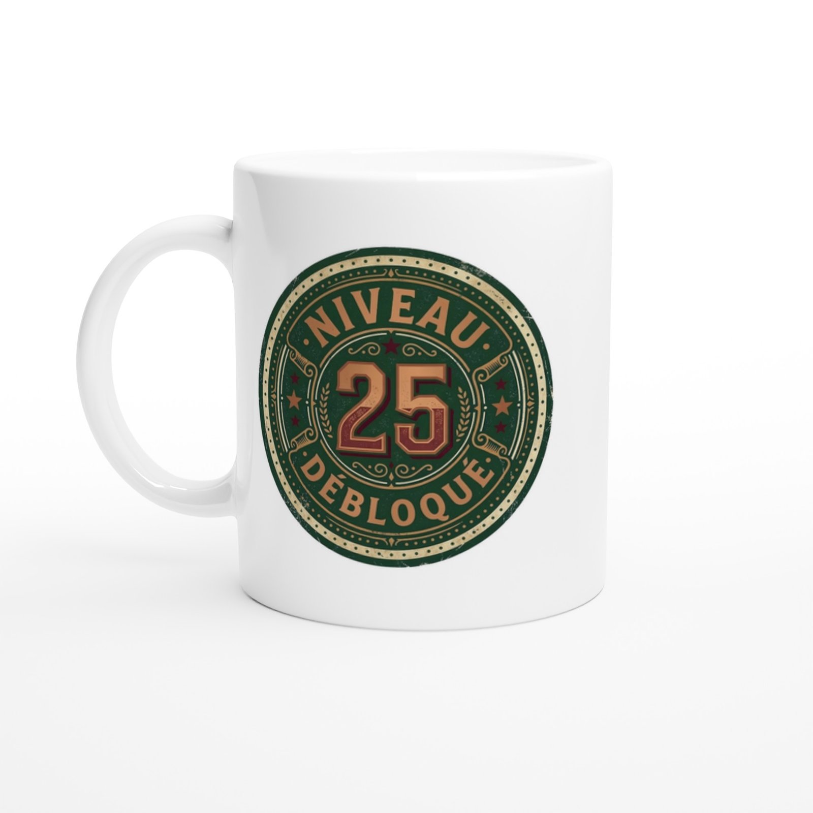 Mug Anniversaire 25 ans Niveau 25 Débloqué – Idée Cadeau Original