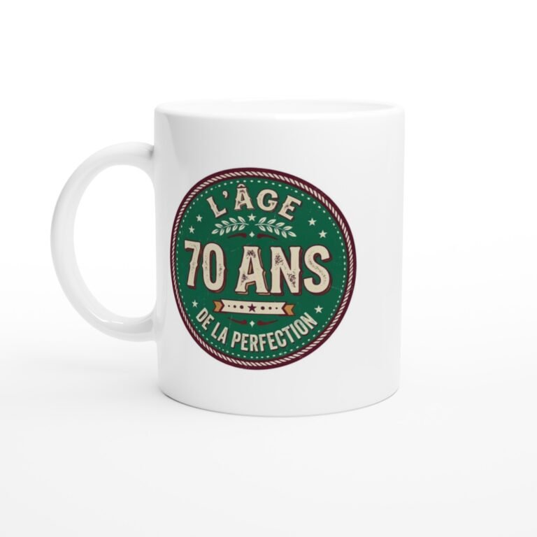 Mug Anniversaire 70 Ans L'Âge de la Perfection - Idée Cadeau Original