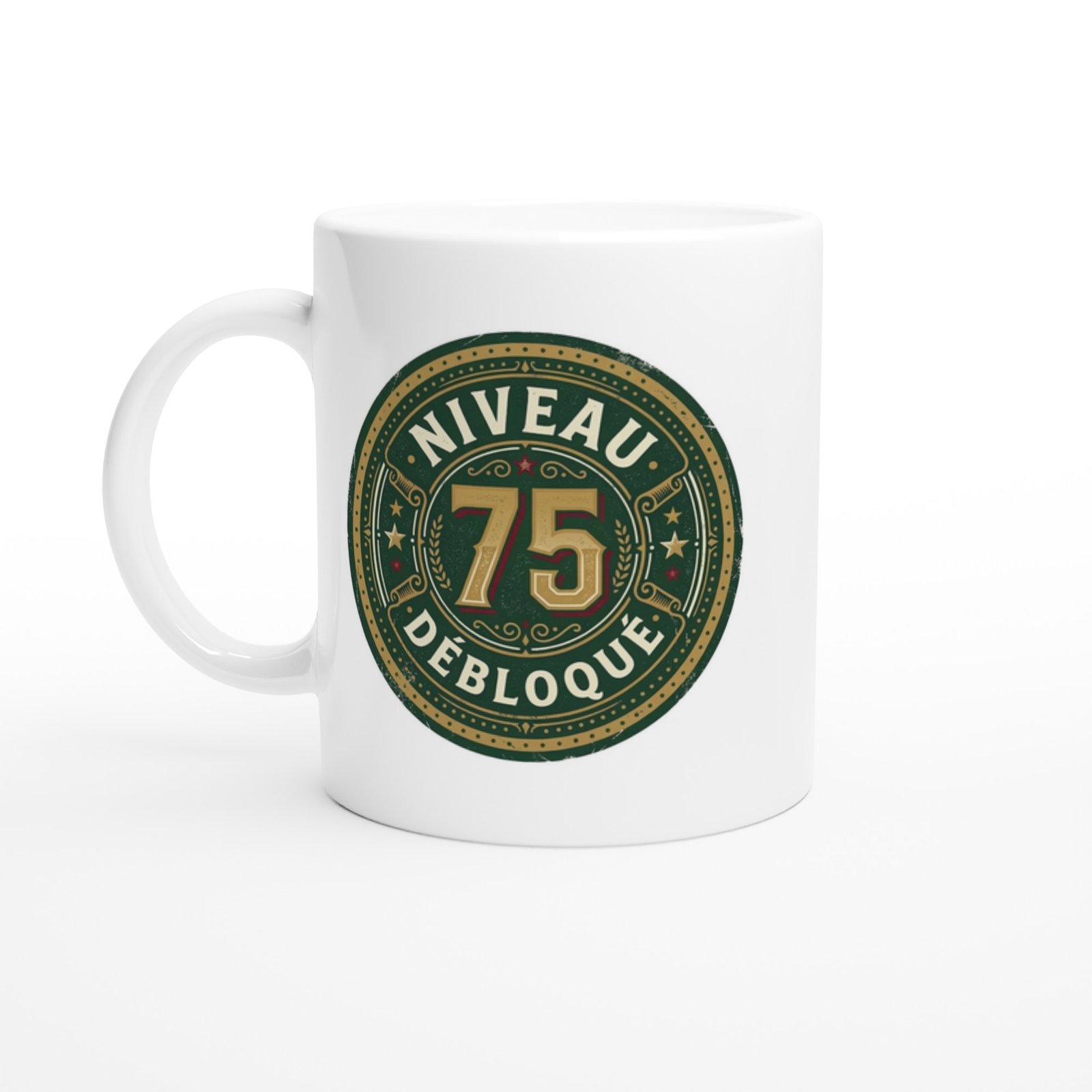 Mug Anniversaire 75 ans Niveau 75 Débloqué – Idée Cadeau Original