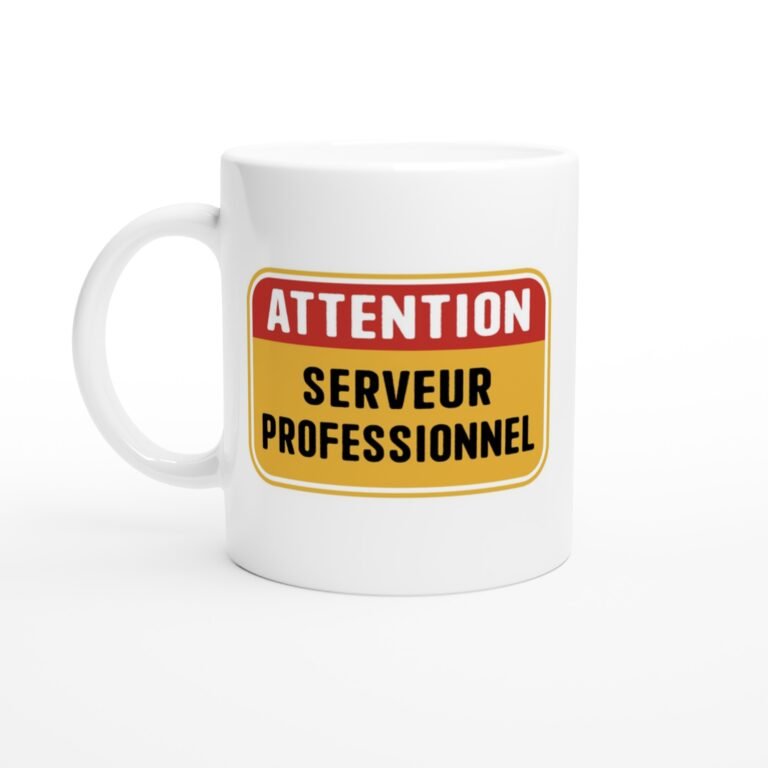 Mug Attention Serveur Professionnel
