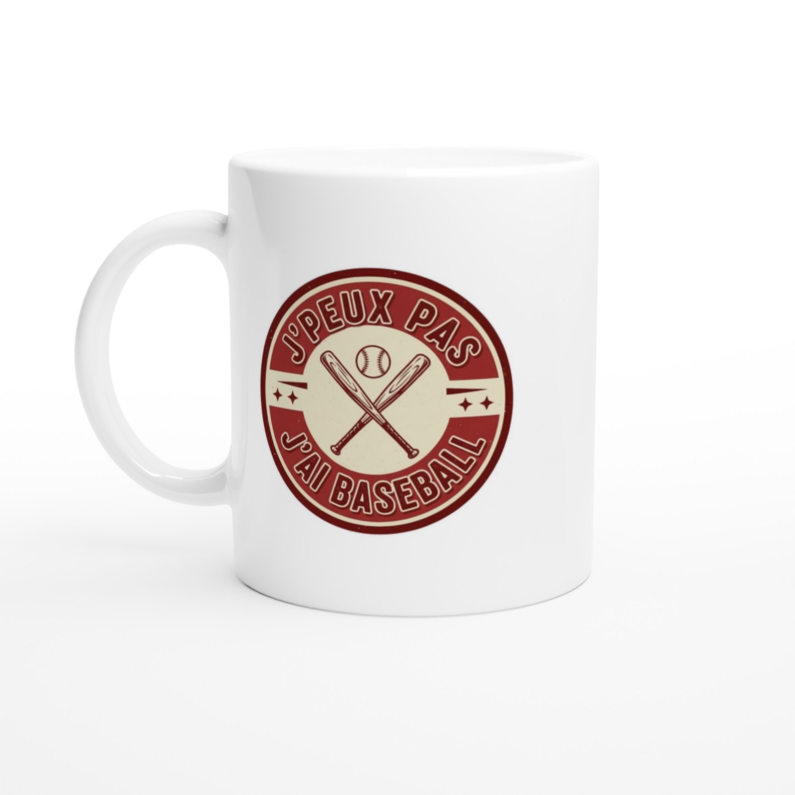 Mug Baseball Fun J&rsquo;peux Pas J&rsquo;ai Baseball Style Vintage