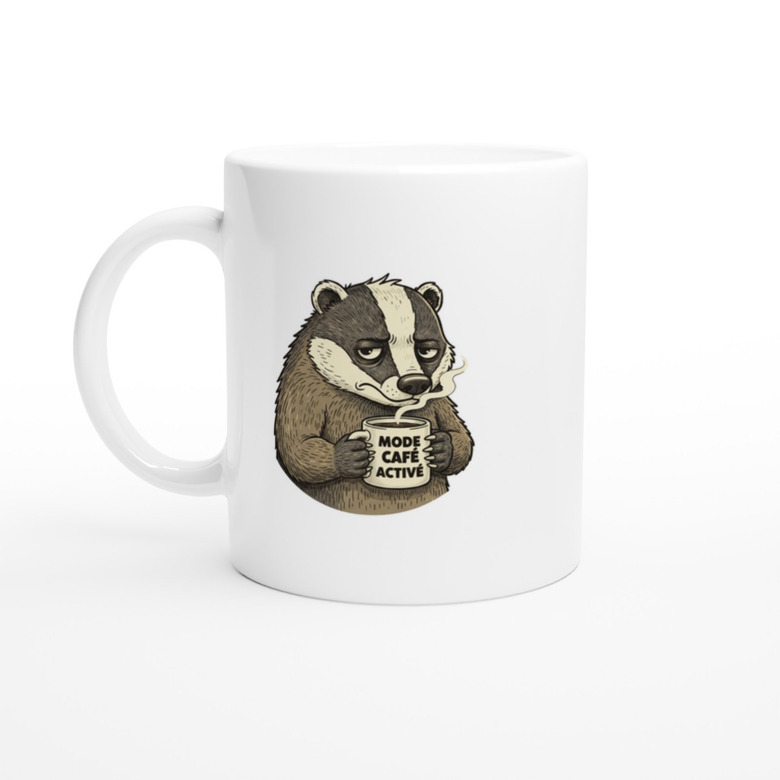 Mug Blaireau Humour raleur Mode Café Activé