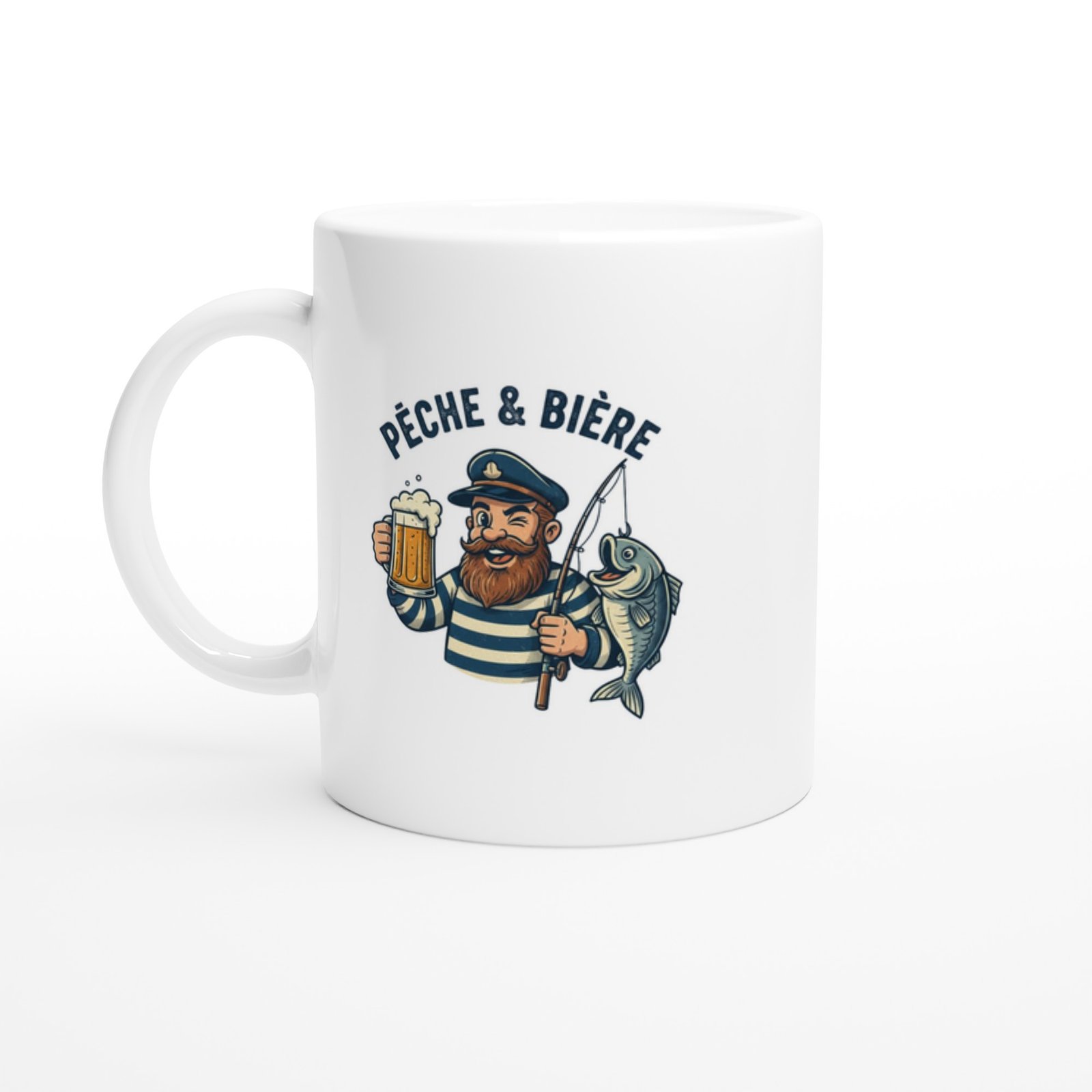 Mug Bretagne Humour Pêche & Bière Mug Bretagne Humour Pêche & Bière