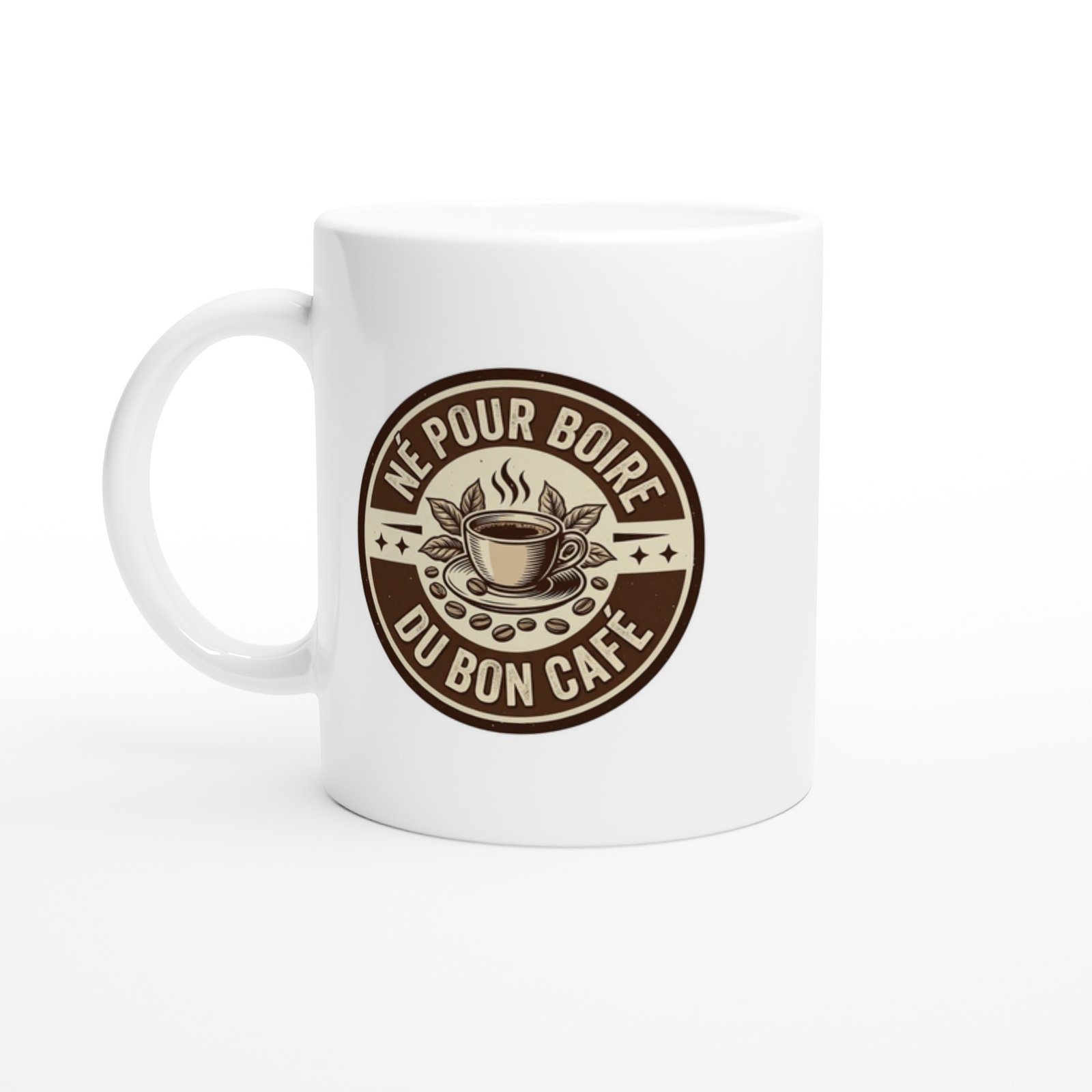 Mug Café Rétro Né Pour Boire du Bon Café