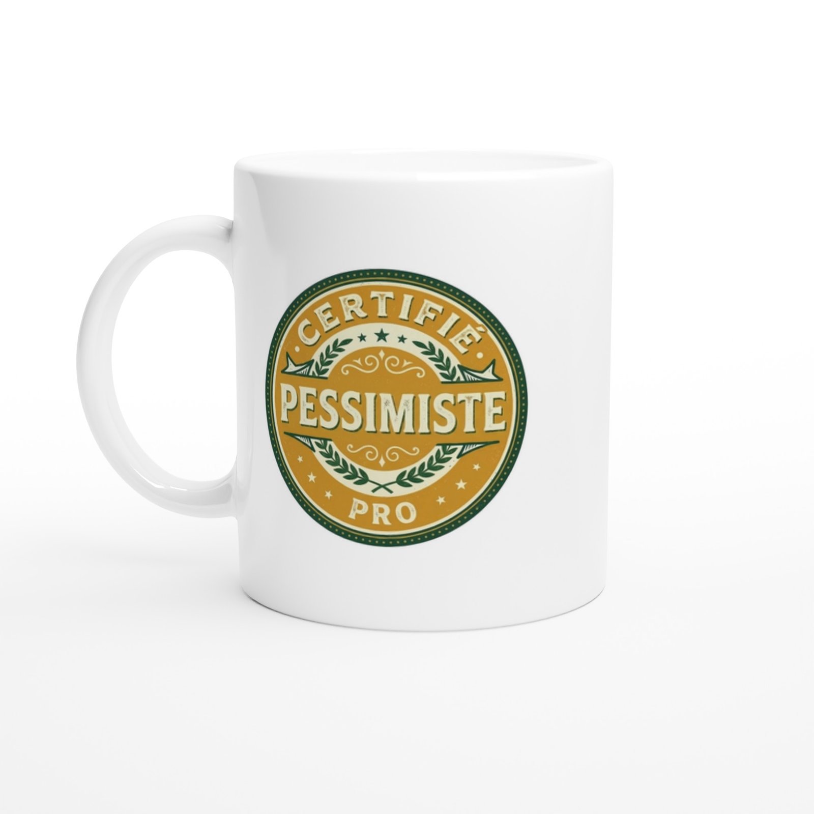 Mug Certifié Pessimiste Pro