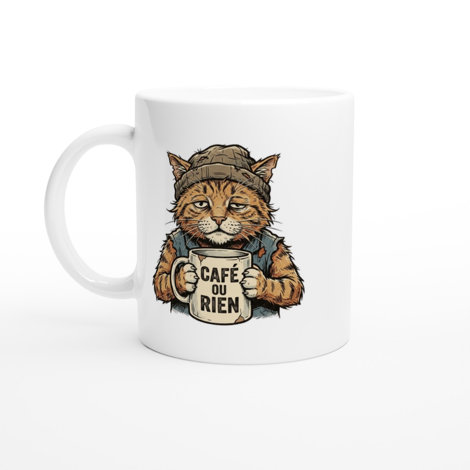 Mug Chat Drôle café ou rien