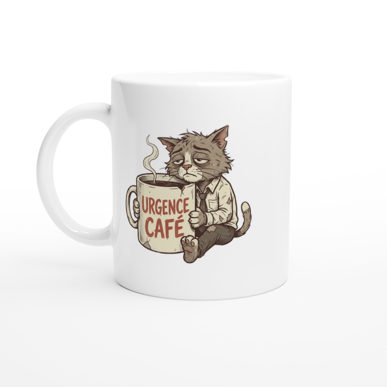 Mug Chat Humour Urgence Café