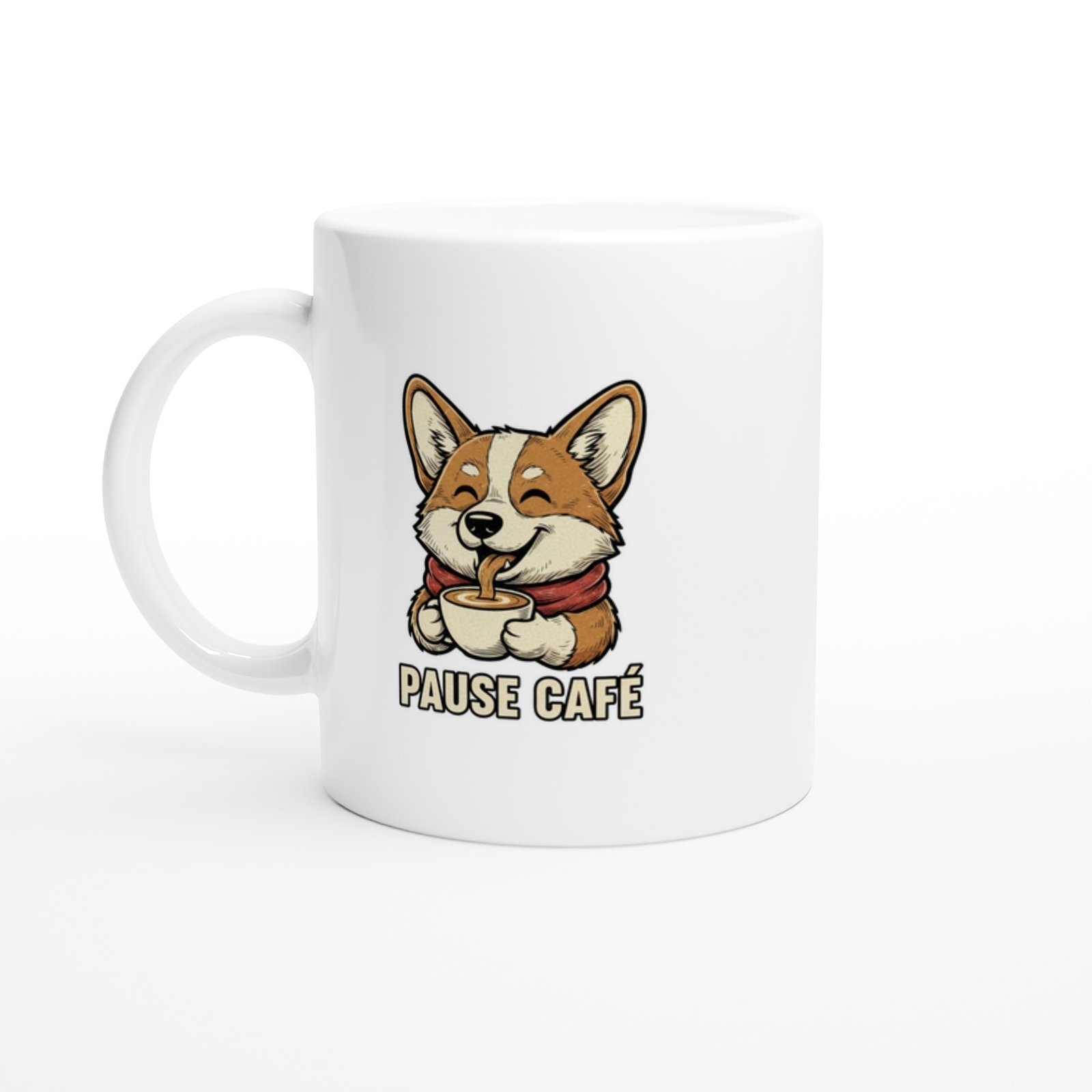 Mug Chien Humour Corgi Pause Café