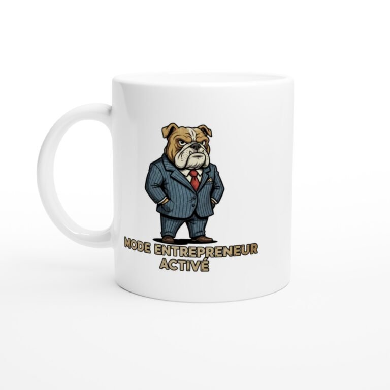 Mug Chien Mode Entrepreneur Activé