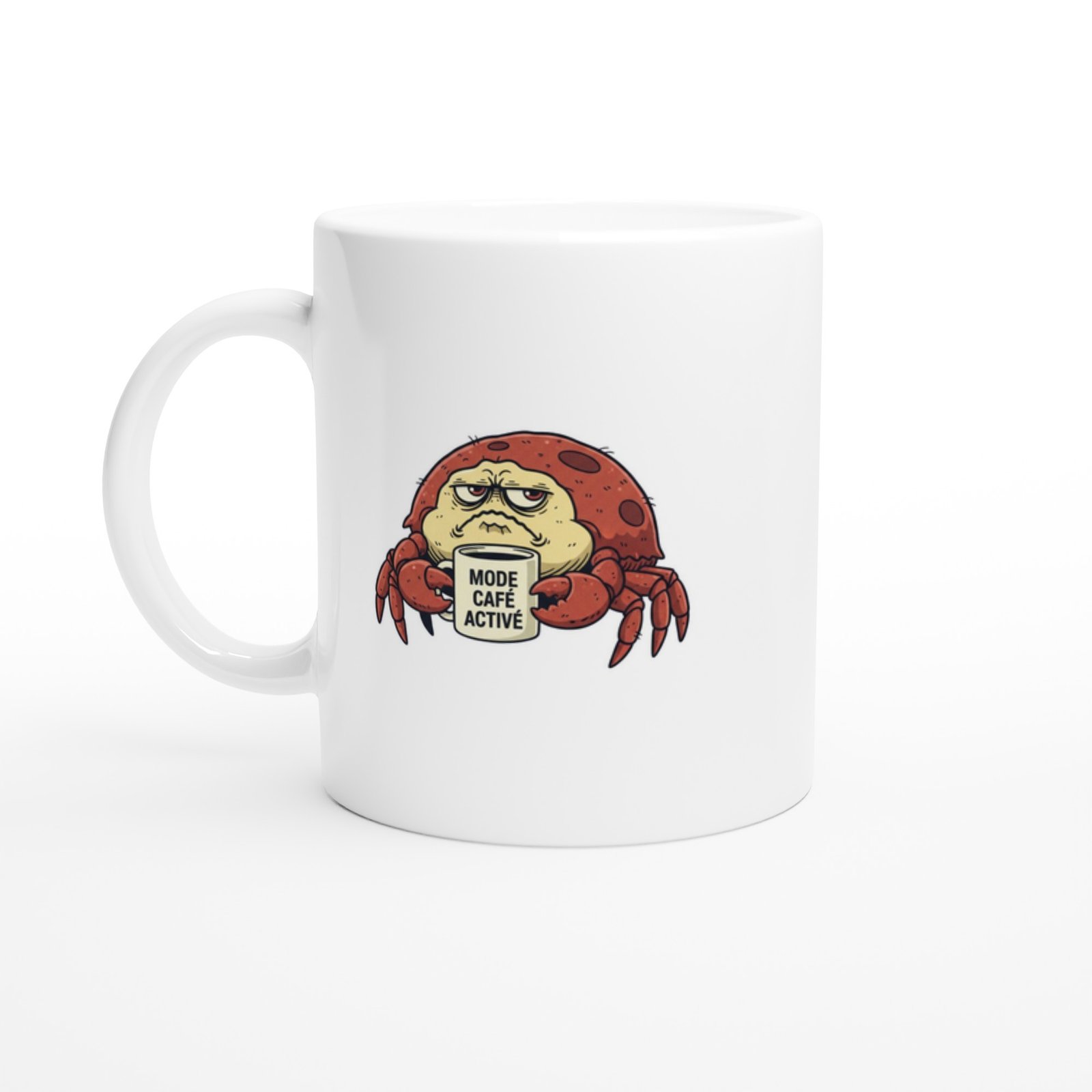 Mug Crabe Humour Animal Mode Café Activé