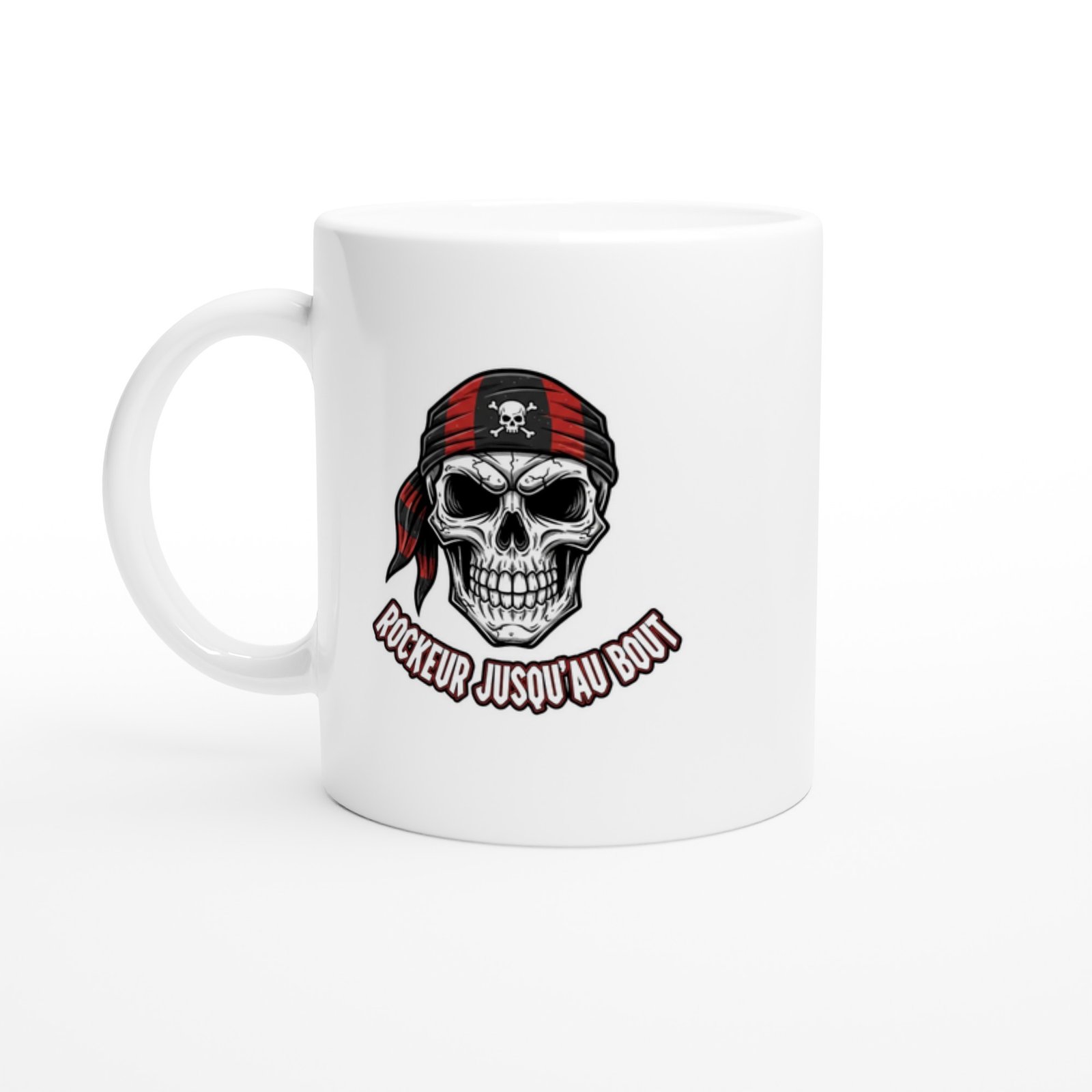 Mug Crâne Pirate Rockeur Jusqu&rsquo;au Bout