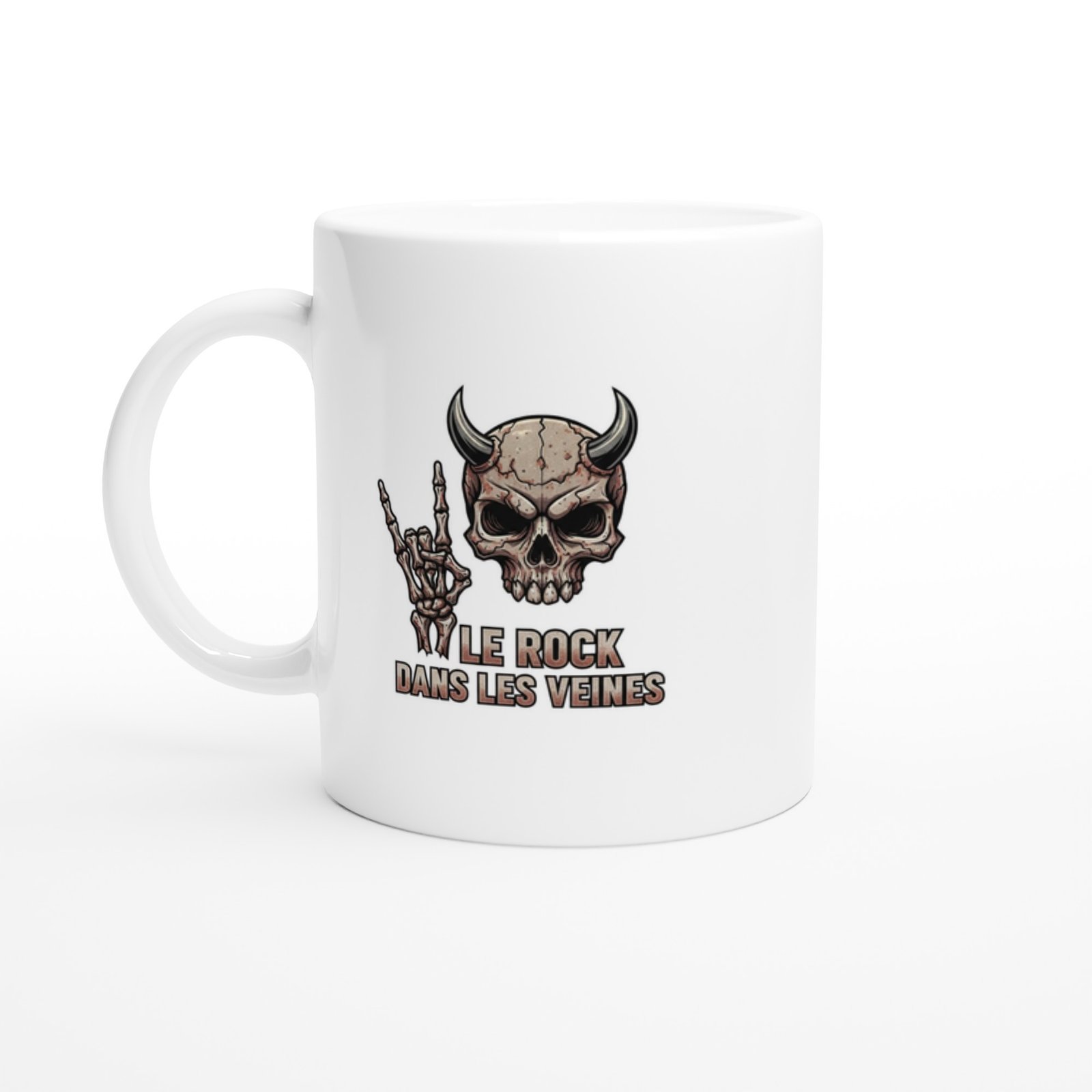 Mug Crâne Rock Le Rock dans les Veines