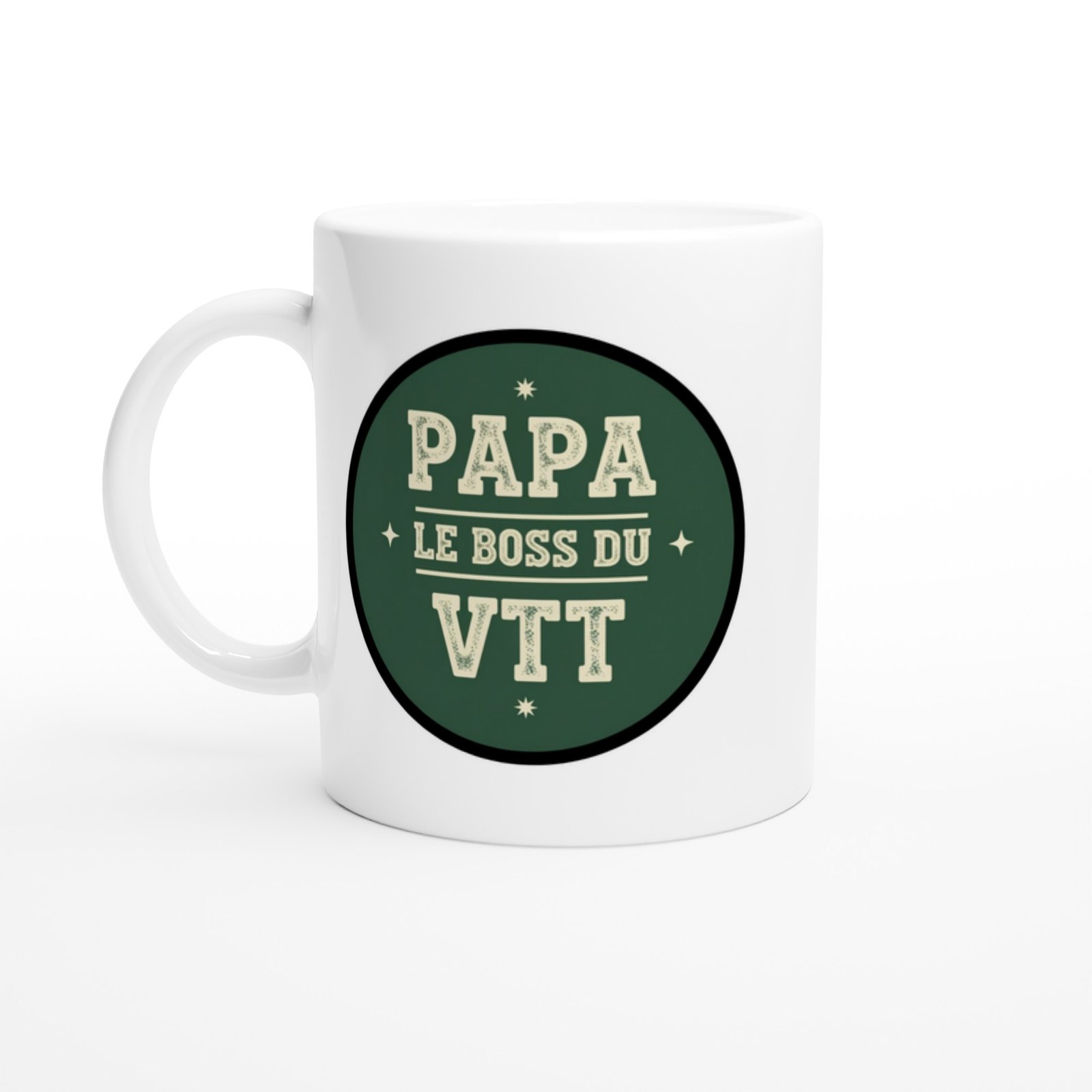 Mug Drôle Papa le Boss du VTT – Idée Cadeau Original