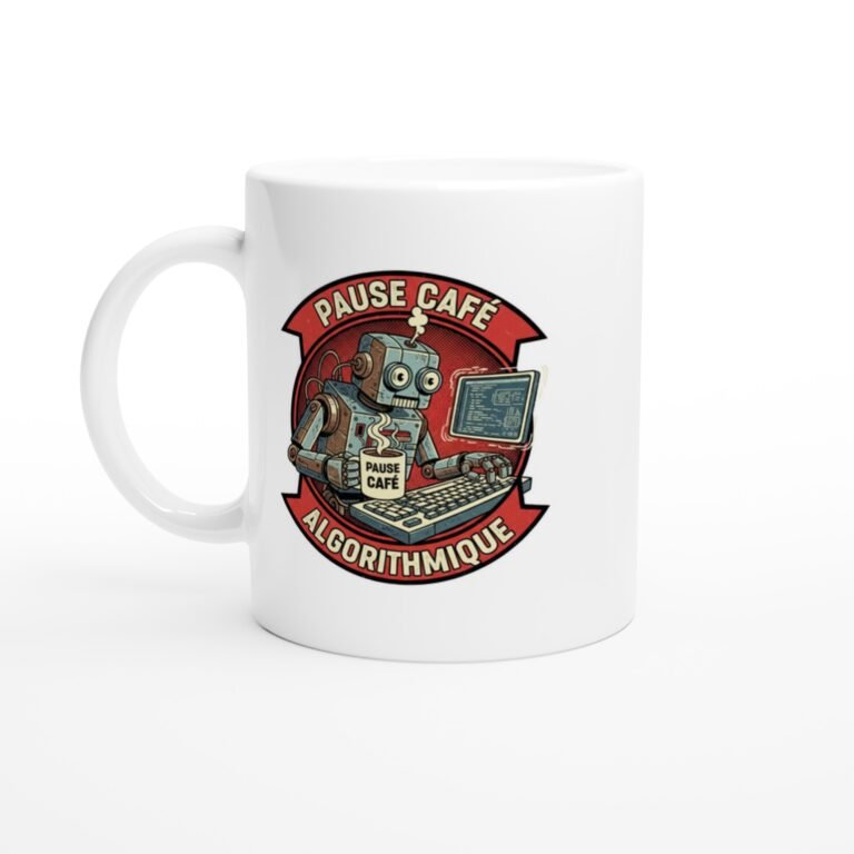 Mug IA Humour Pause Café Algorithmique