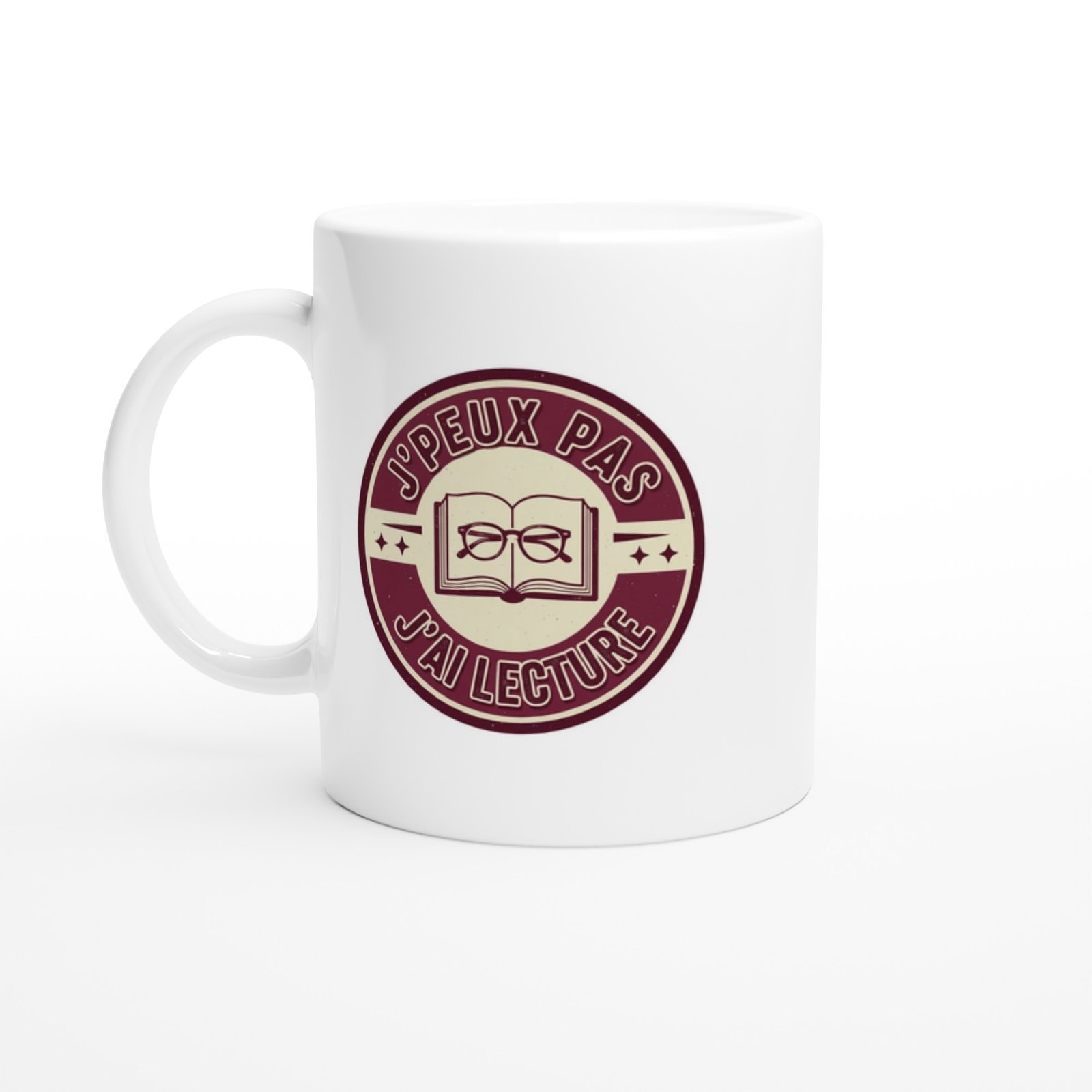 Mug Lecture Fun J&rsquo;peux Pas J&rsquo;ai Lecture Style Rétro