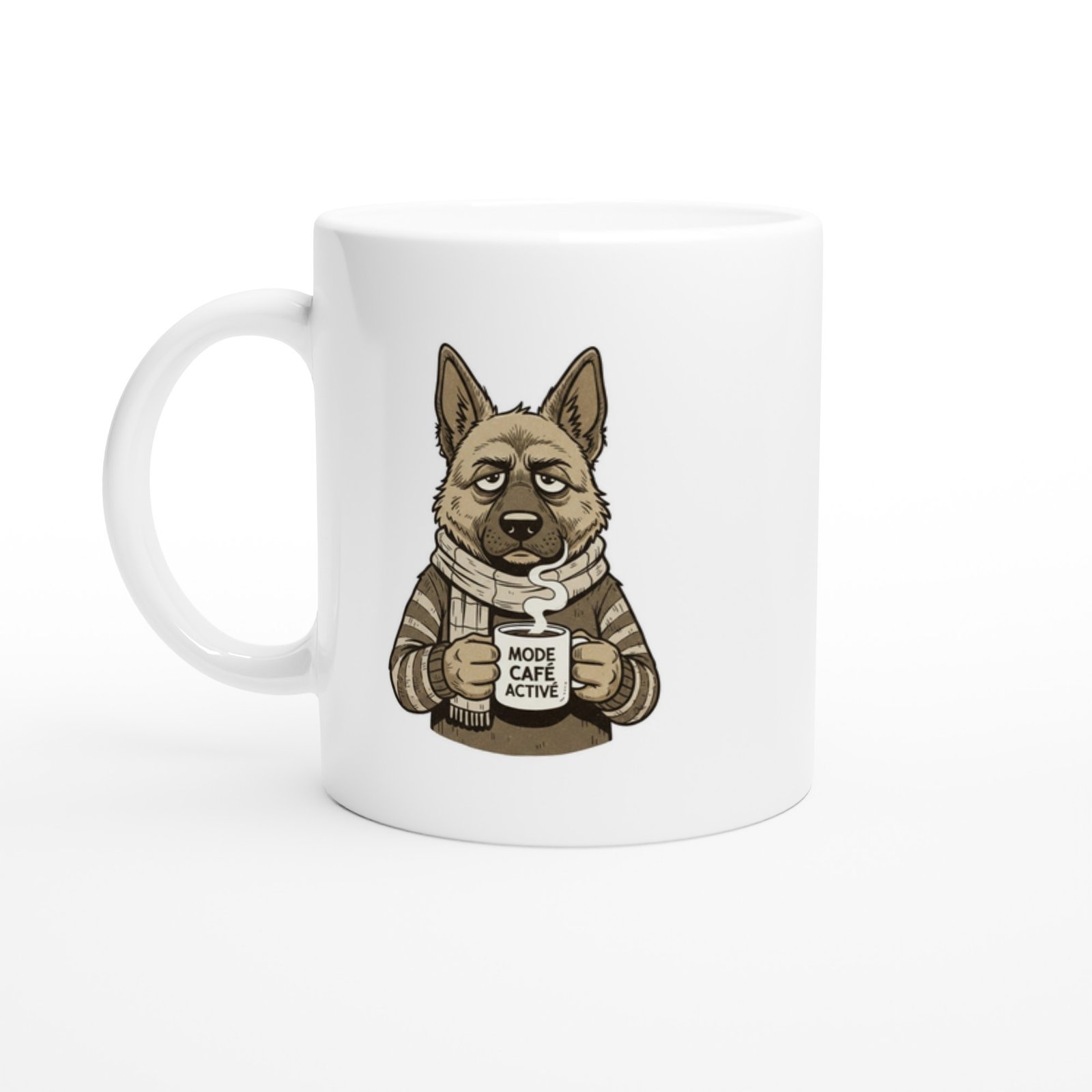 Mug Loup Fatigué Humour Animale Mode Café Activé