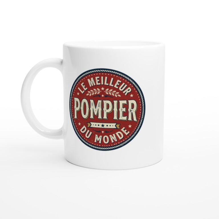 Mug Metier Meilleur Pompier du Monde - Idée Cadeau Sapeur-Pompier