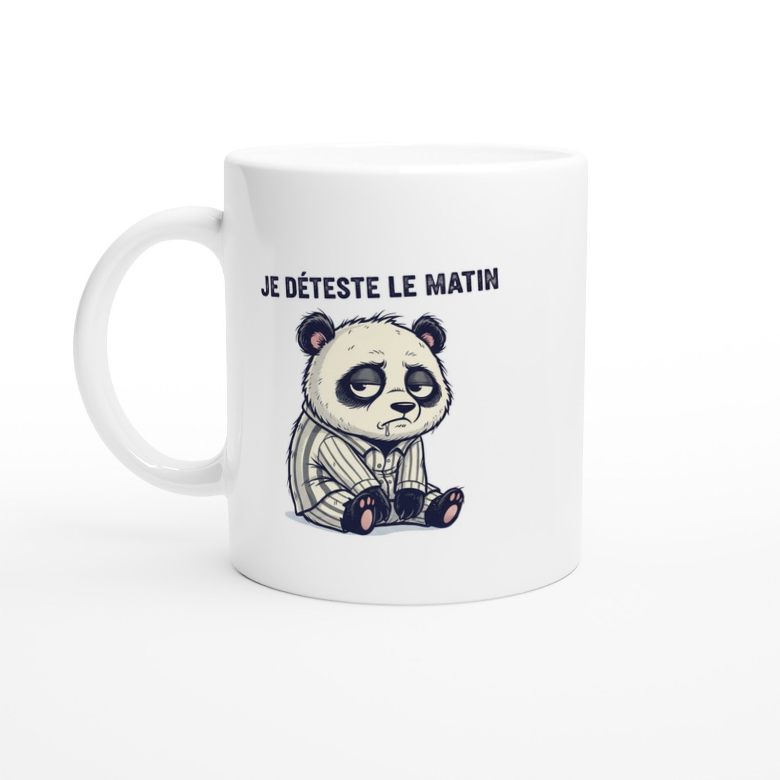 Mug Panda Humour Animal je déteste le matin
