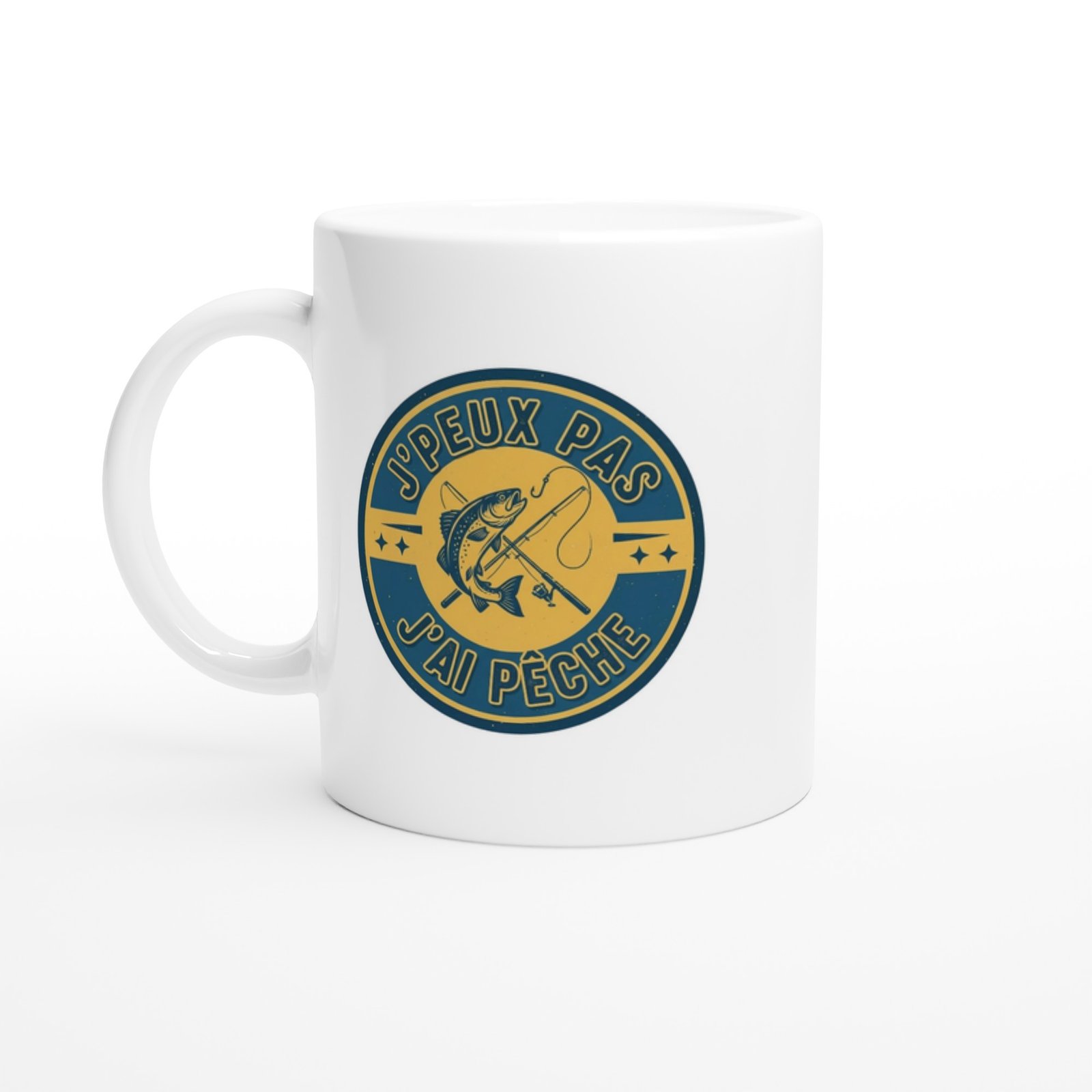 Mug Pêche Fun Pecheur J&rsquo;peux Pas J&rsquo;ai Pêche Style Vintage