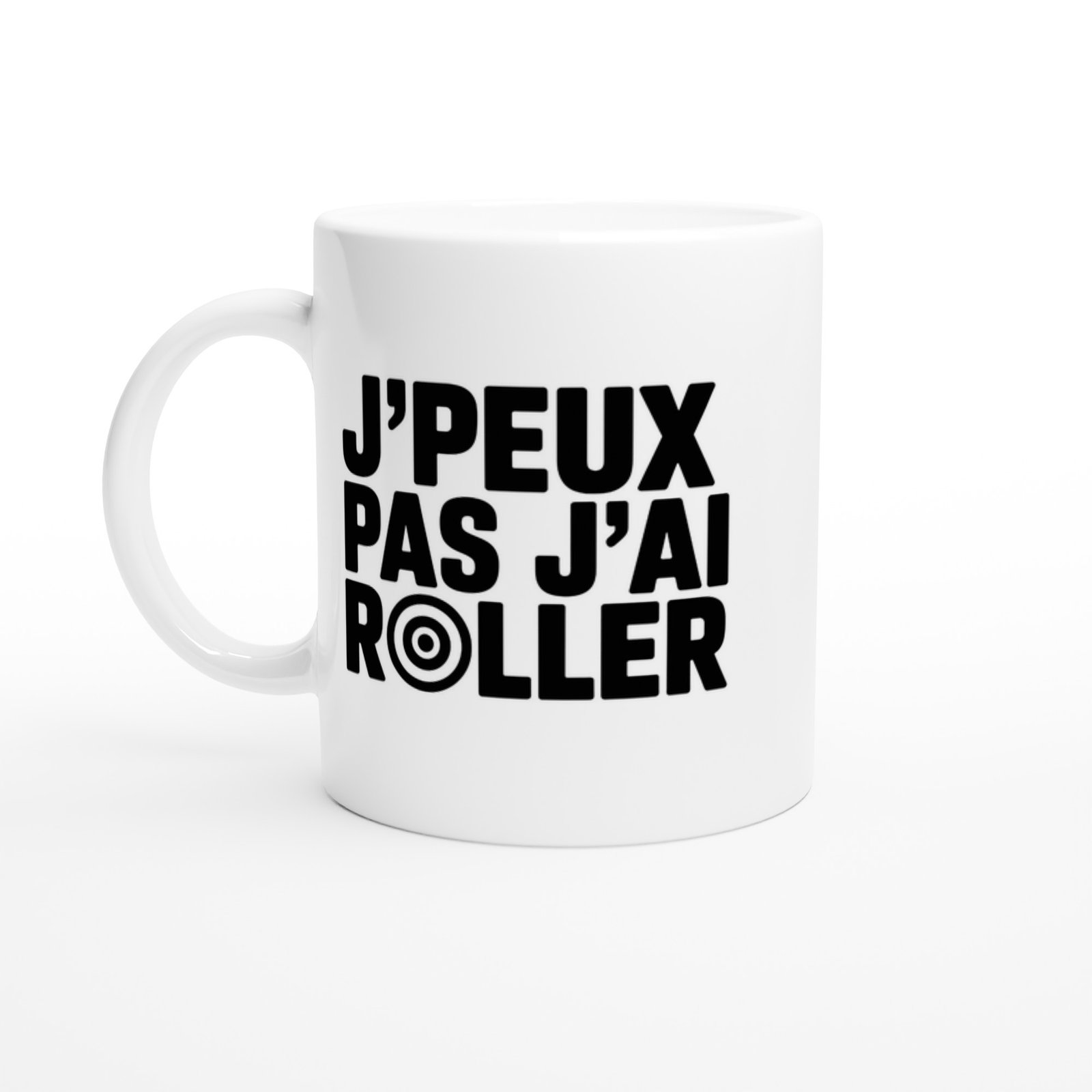 Mug Roller J’peux pas j’ai roller – O en forme de roue