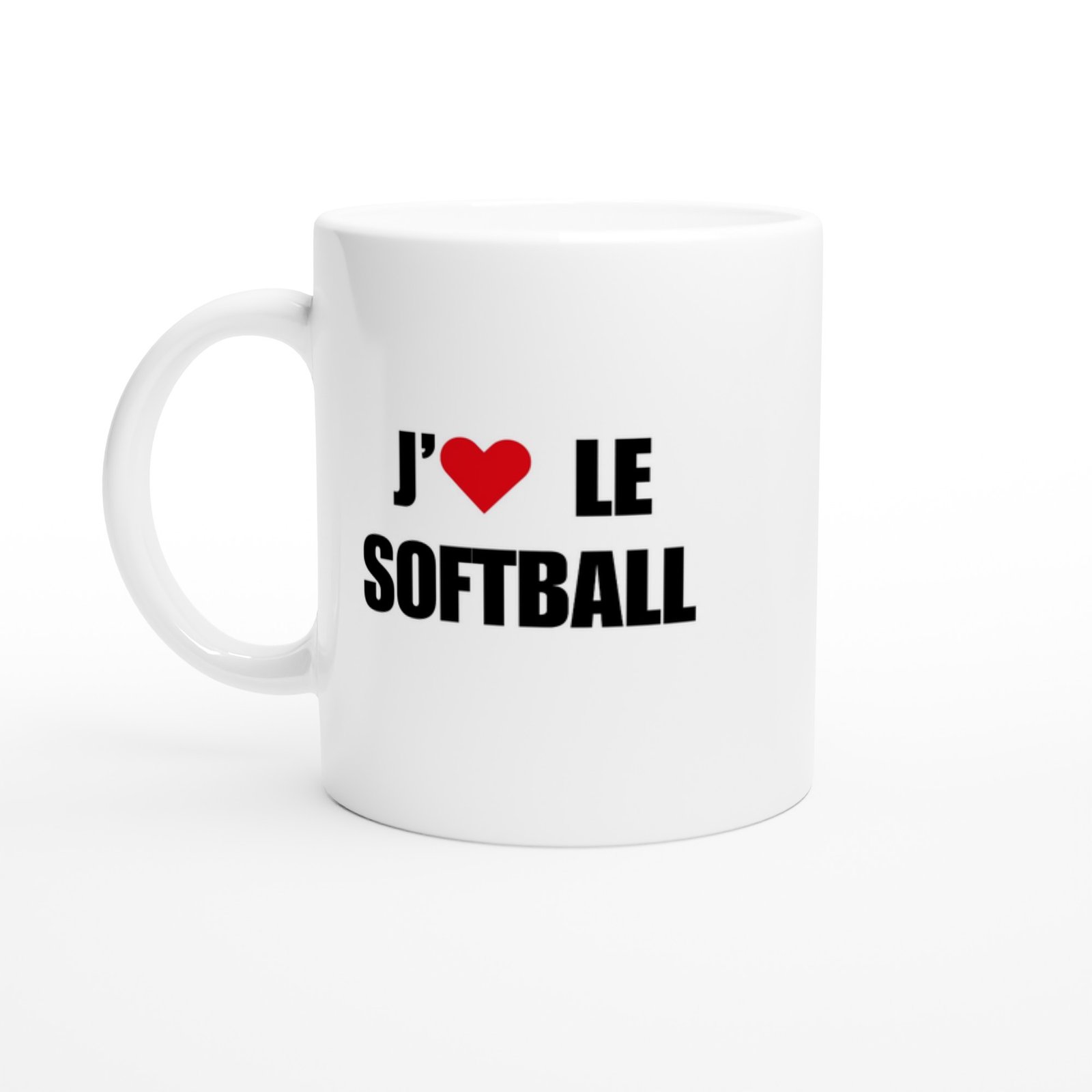 Mug Softball j&rsquo;aime le softball – Idée Cadeau Original