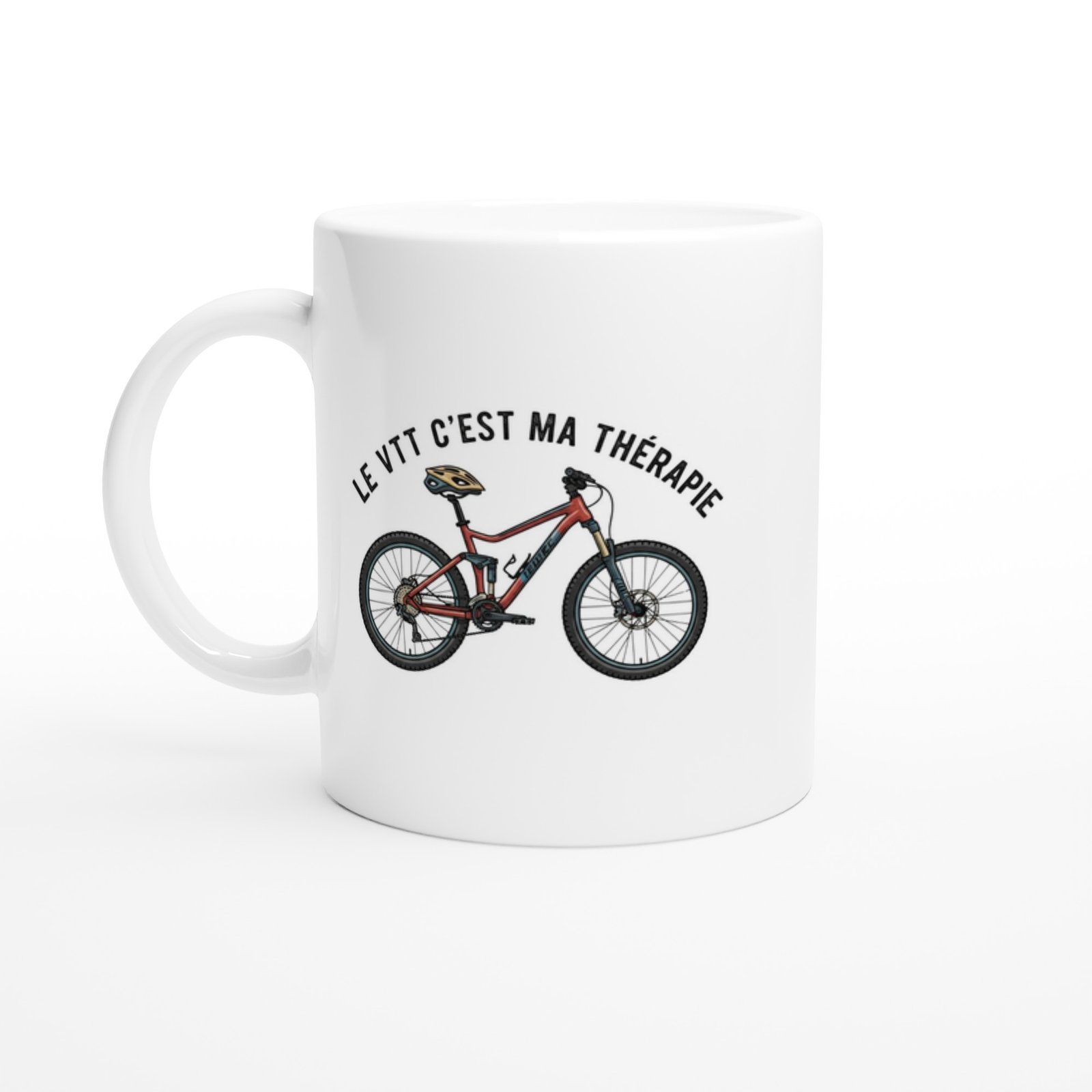 Mug Vélo Humour Le VTT c'est ma thérapie Mug Vélo Humour Le VTT c’est ma thérapie