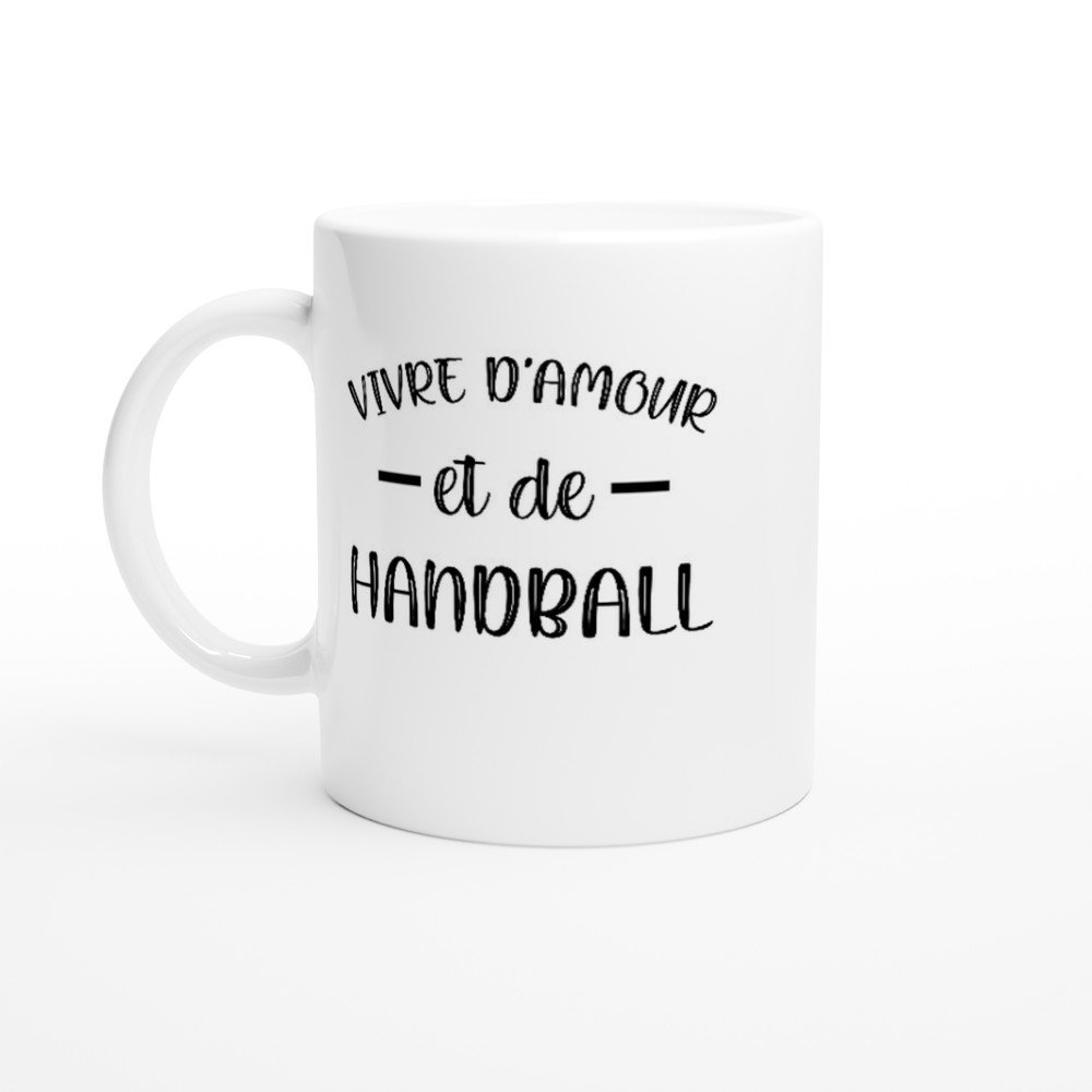 Mug Vivre d&rsquo;amour et de handball