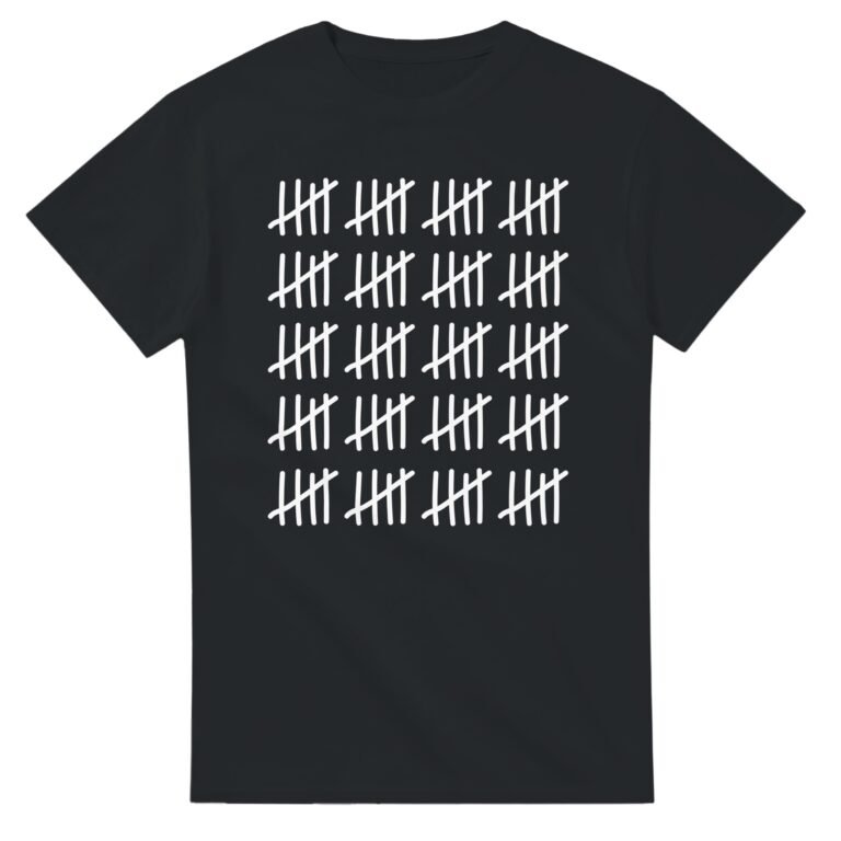 T-shirt 100 ans – cent bâtons blancs à compter