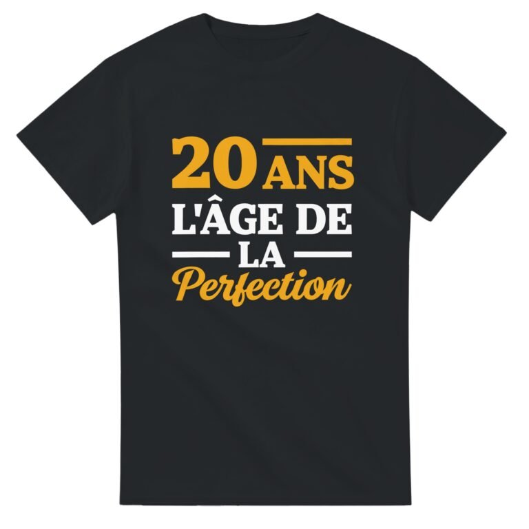 T shirt 20 Ans de Perfection - Idée Cadeau Original