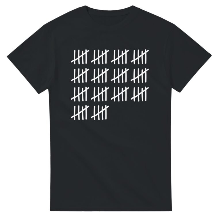 T-shirt 70 ans – soixante-dix bâtons blancs façon décompte