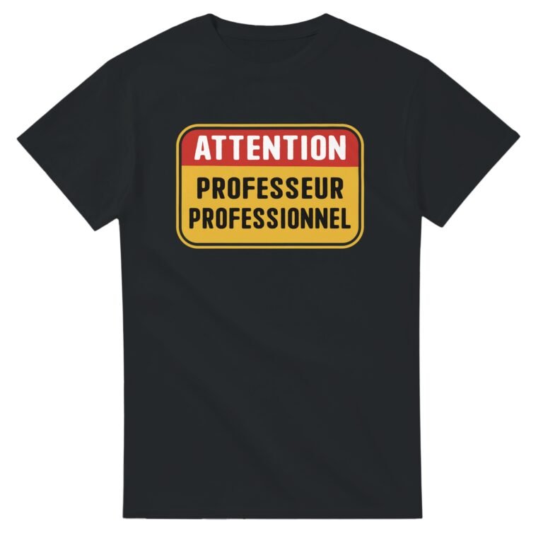 T shirt Attention Professeur Professionnel