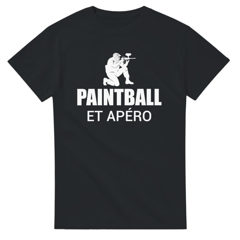 T shirt Paintball et apéro - Tee shirt Humour Anniversaire - Idée Cadeau Original Apéro