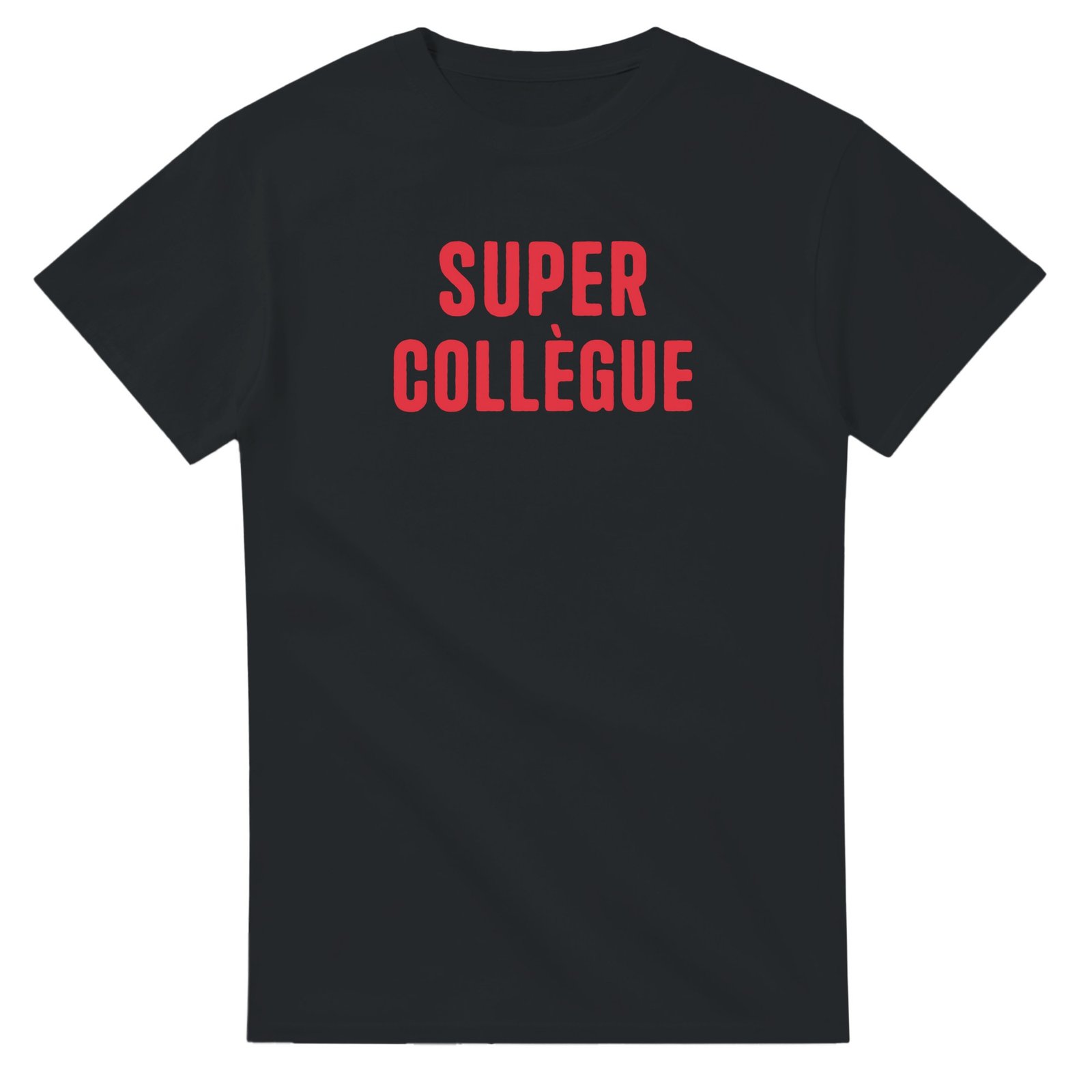 T shirt Super Collègue T-shirt Super collègue – texte rouge minimaliste