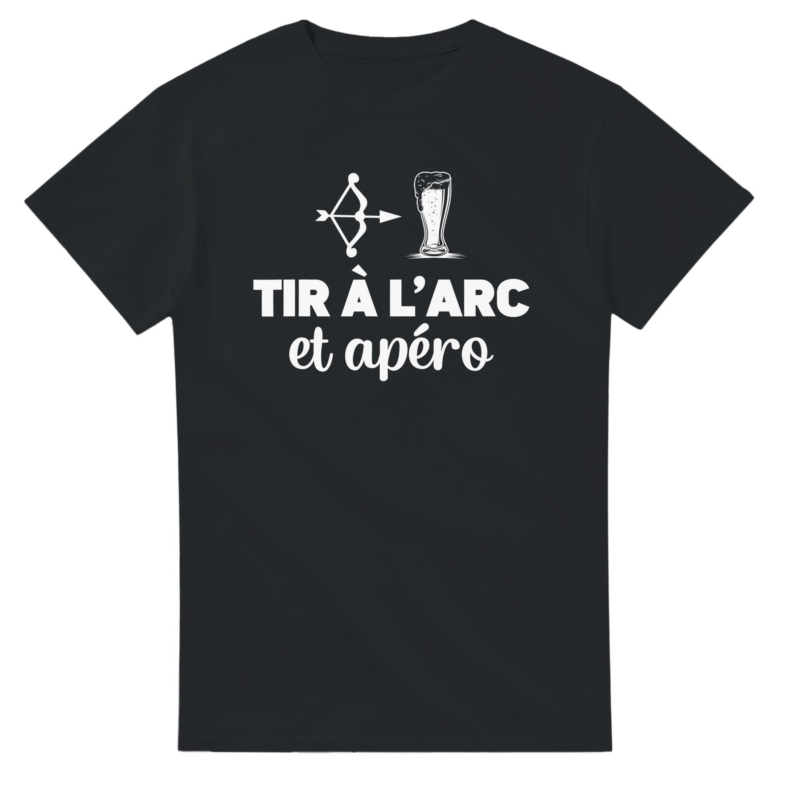 T shirt Tir à l&rsquo;arc et apéro – Tee shirt Humour Anniversaire – Idée Cadeau Original Apéro