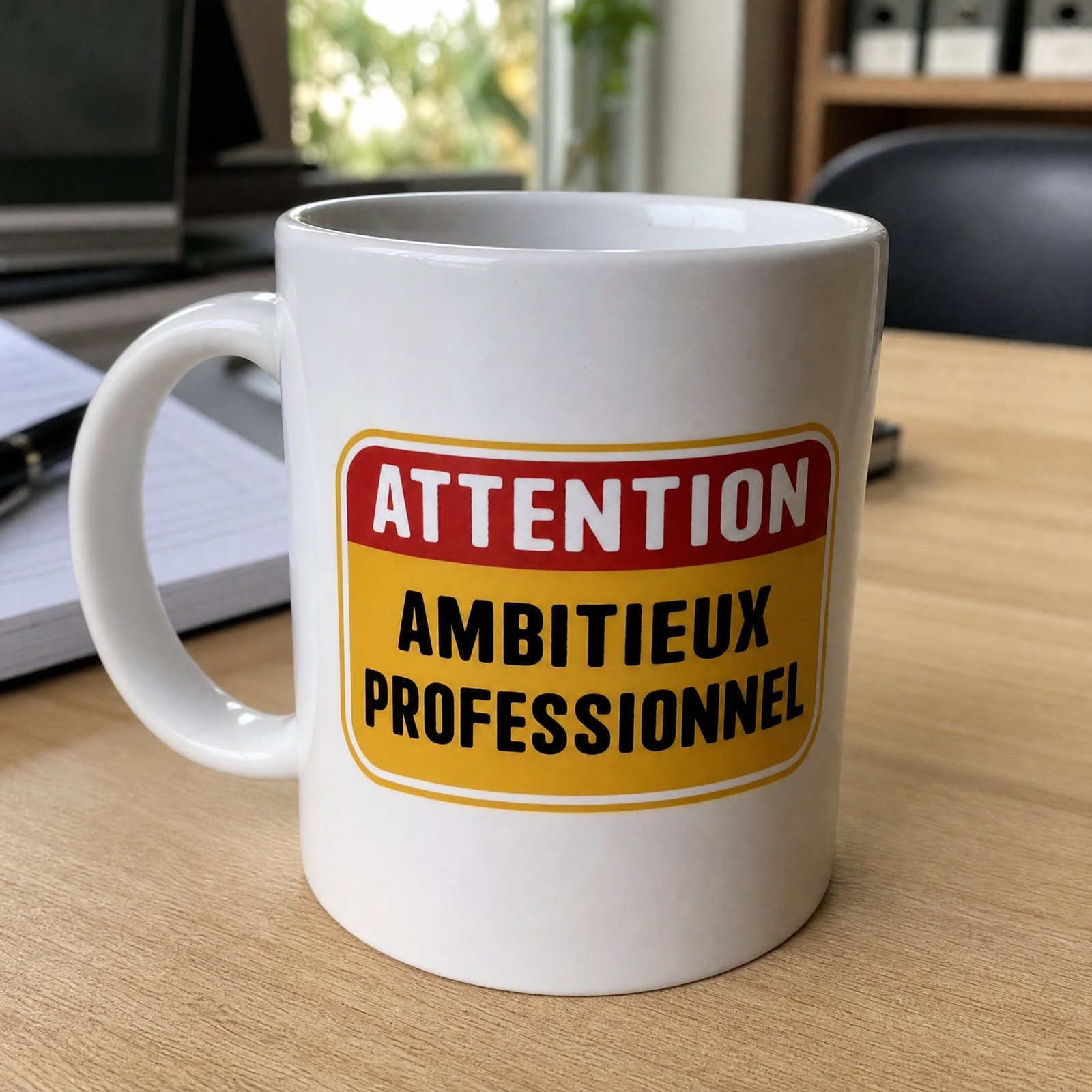 Mug Attention Ambitieux Professionnel