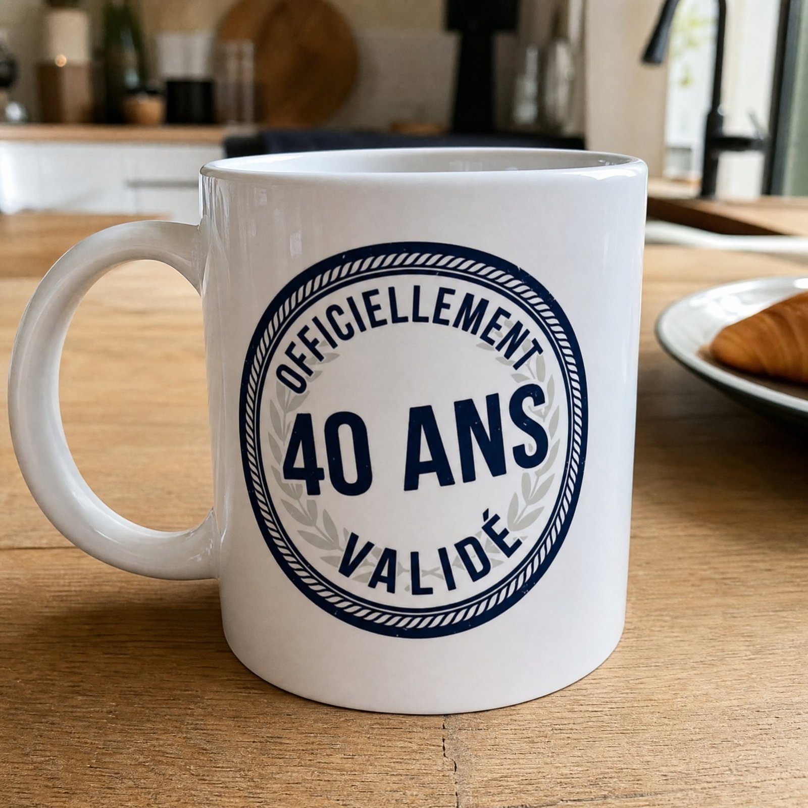 Mug 40 ans anniversaire Officiellement 40 Ans Validé – Idée Cadeau Original