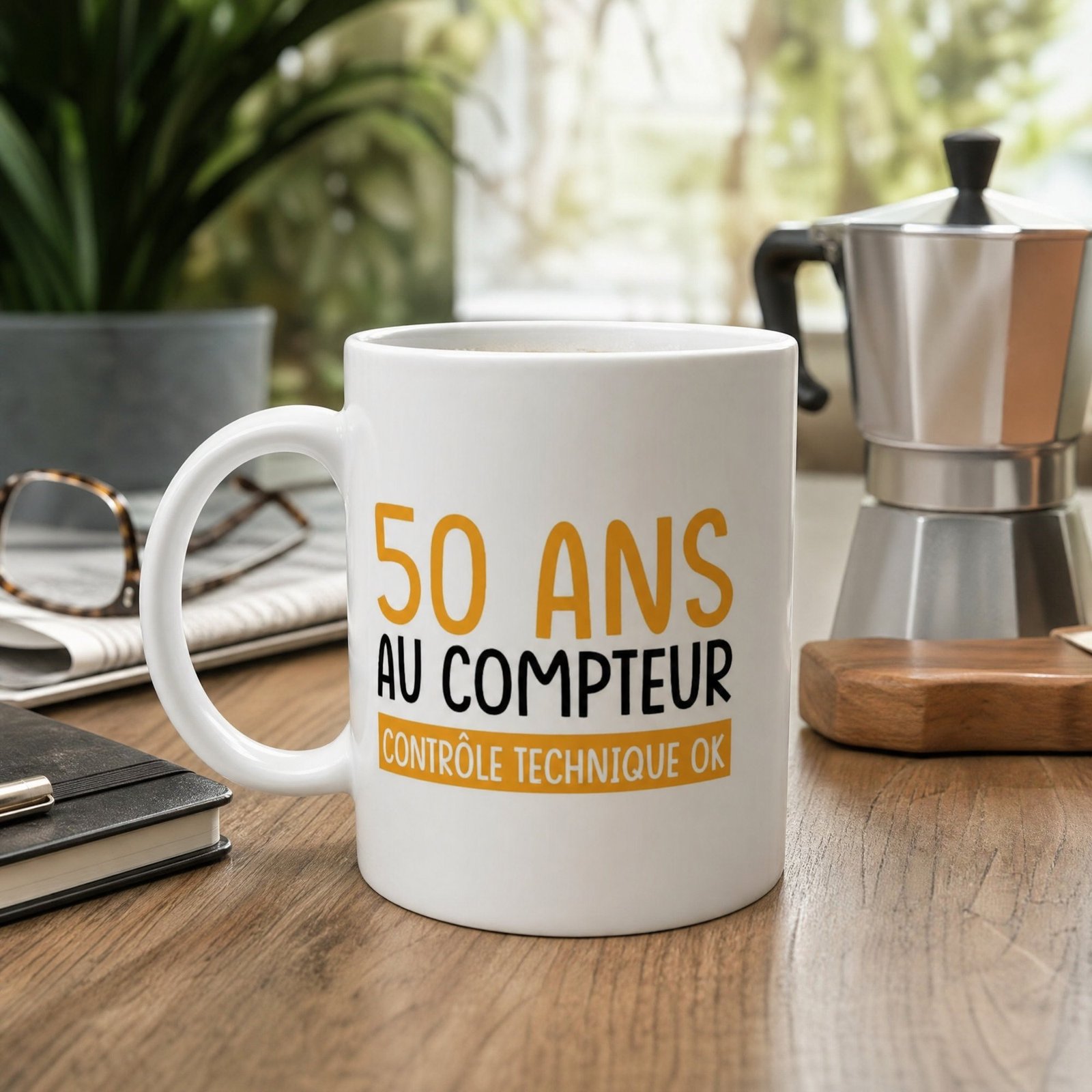 Mug 50 ans au compteur – Idée Cadeau Original