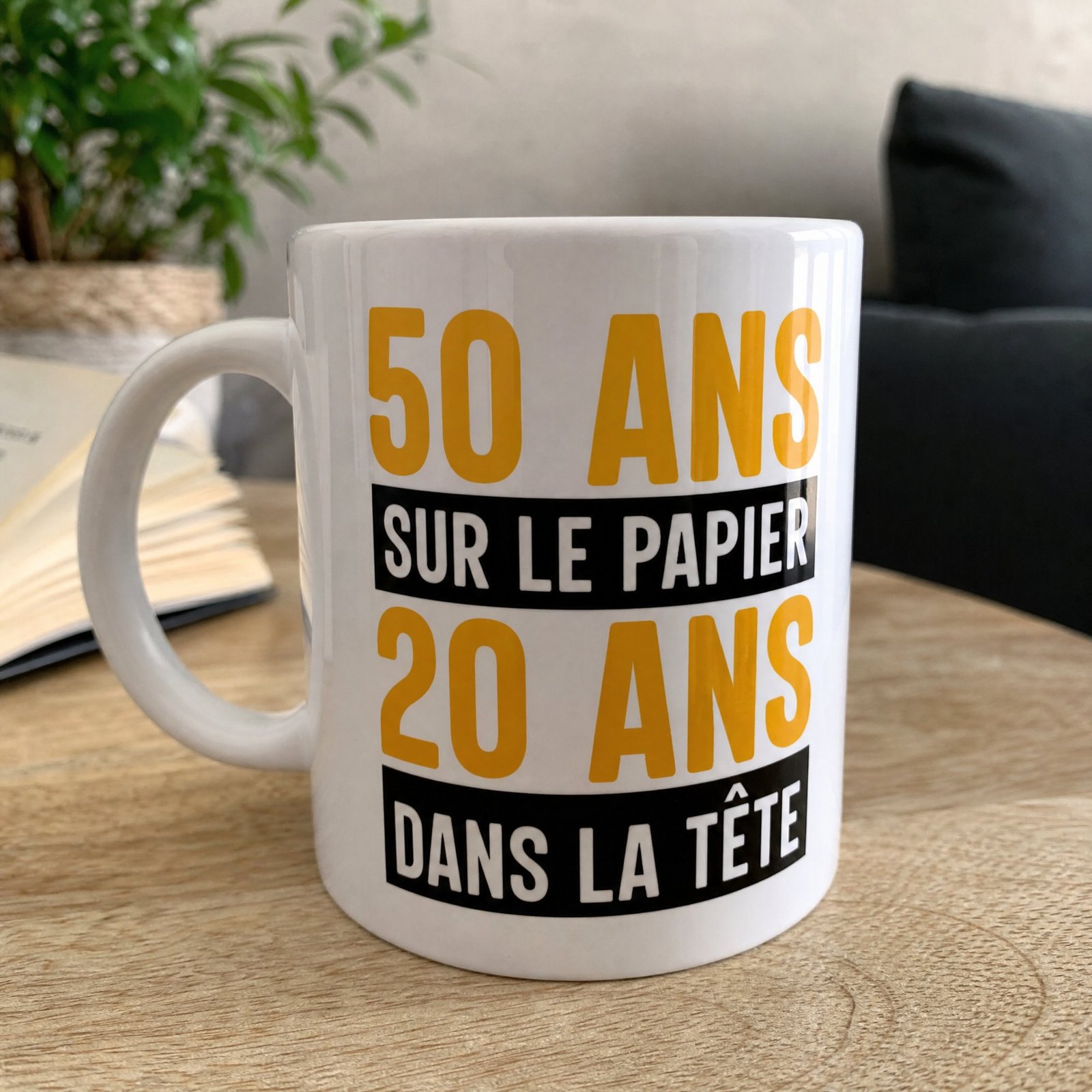 Mug 50 ans sur le papier – Idée Cadeau Original