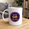 Mug 60 ans anniversaire Level 60 Débloqué – Idée Cadeau Original